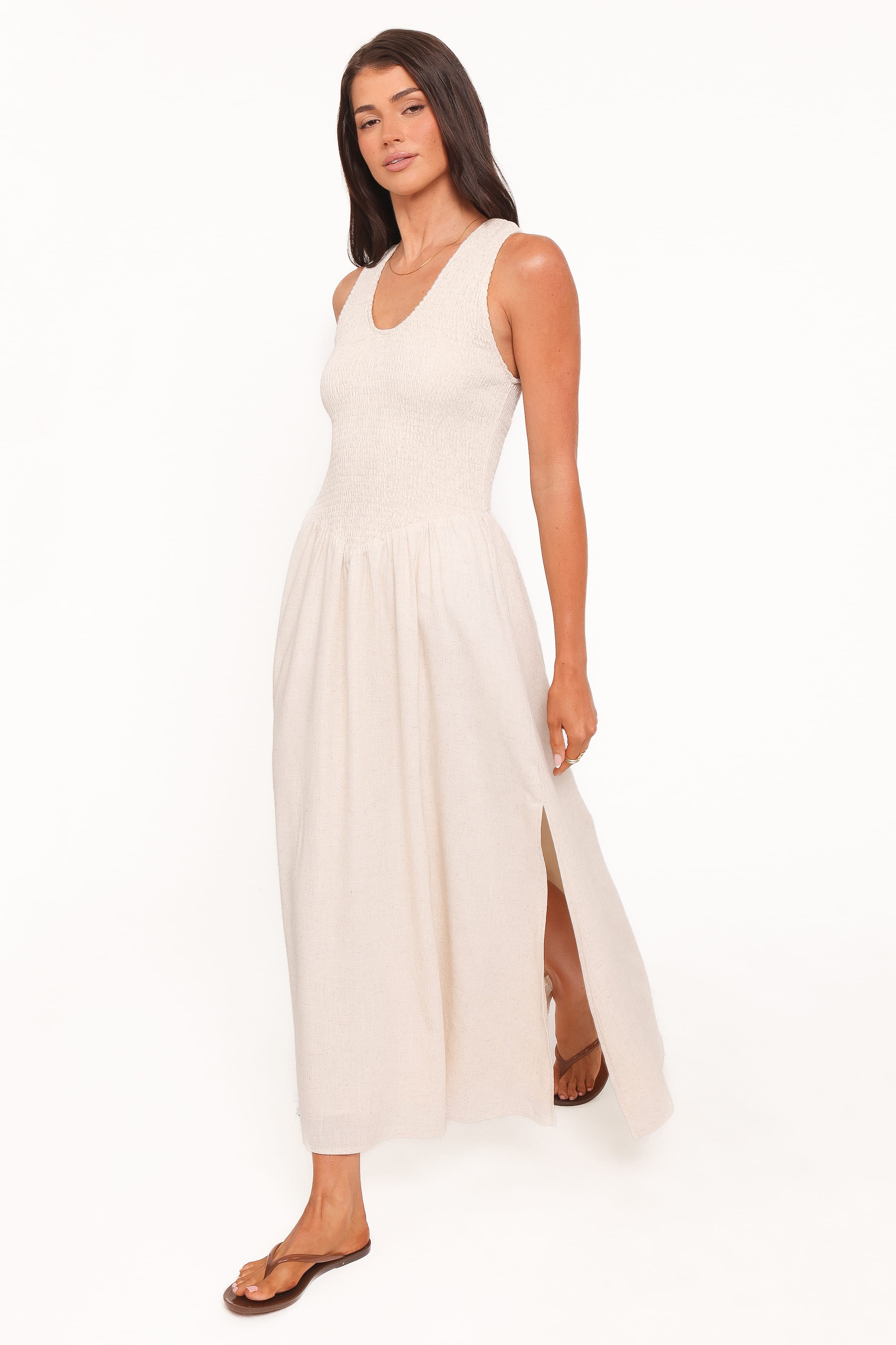 Petal and Pup USA DRESSES Dimity Maxi Dress - Oatmeal