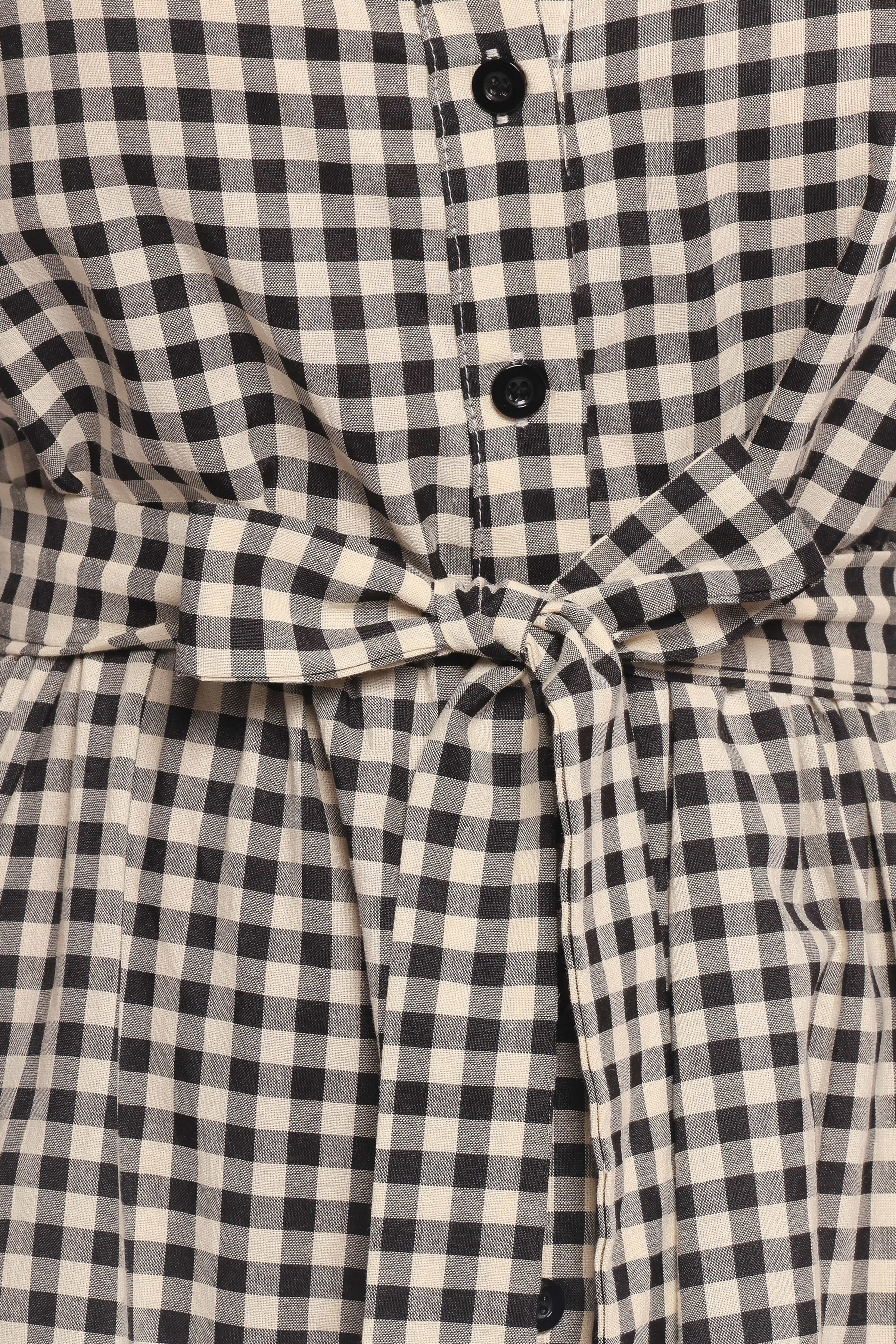 Petal and Pup USA DRESSES Dixon Maxi Dress - Black Cream Gingham