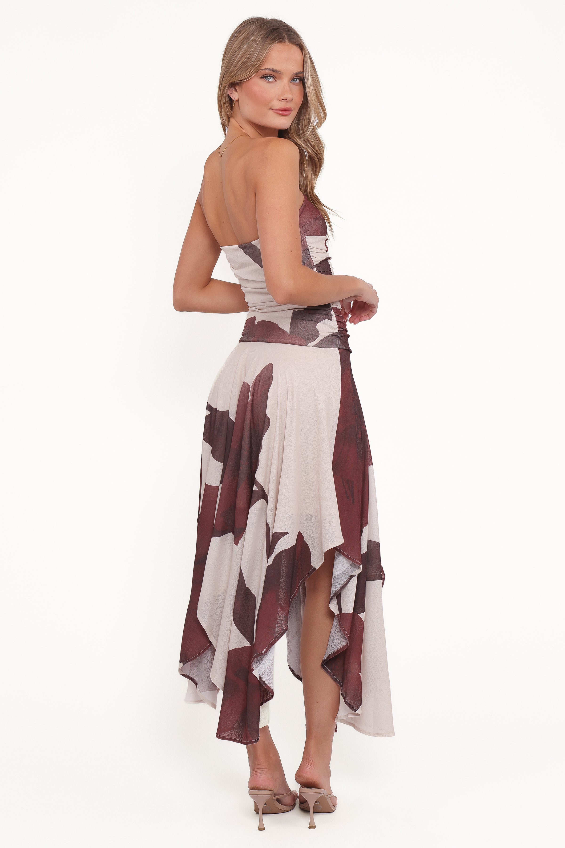 Petal and Pup USA DRESSES Doreen Midi Dress - Brown Floral