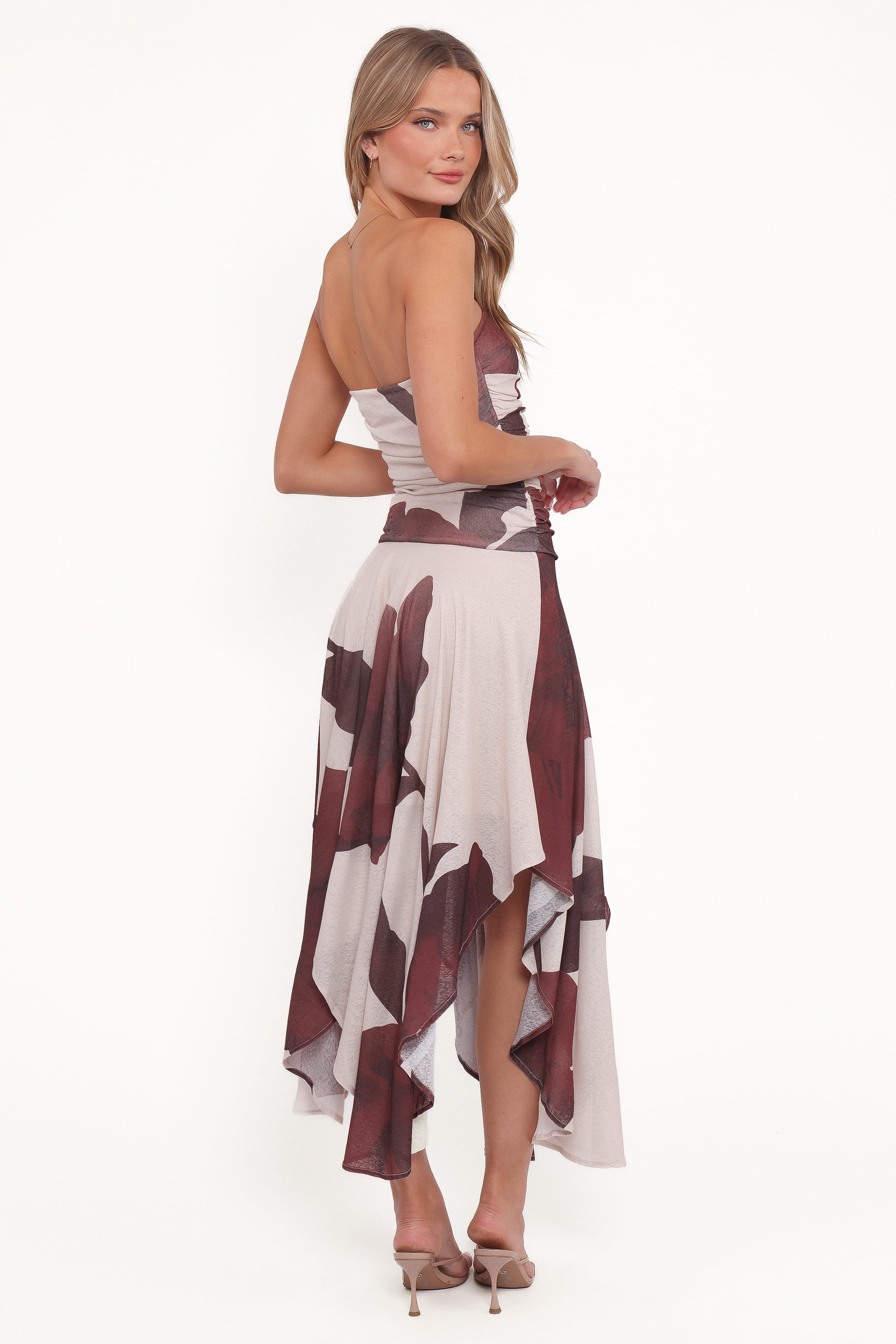 Petal and Pup USA DRESSES Doreen Midi Dress - Brown Floral