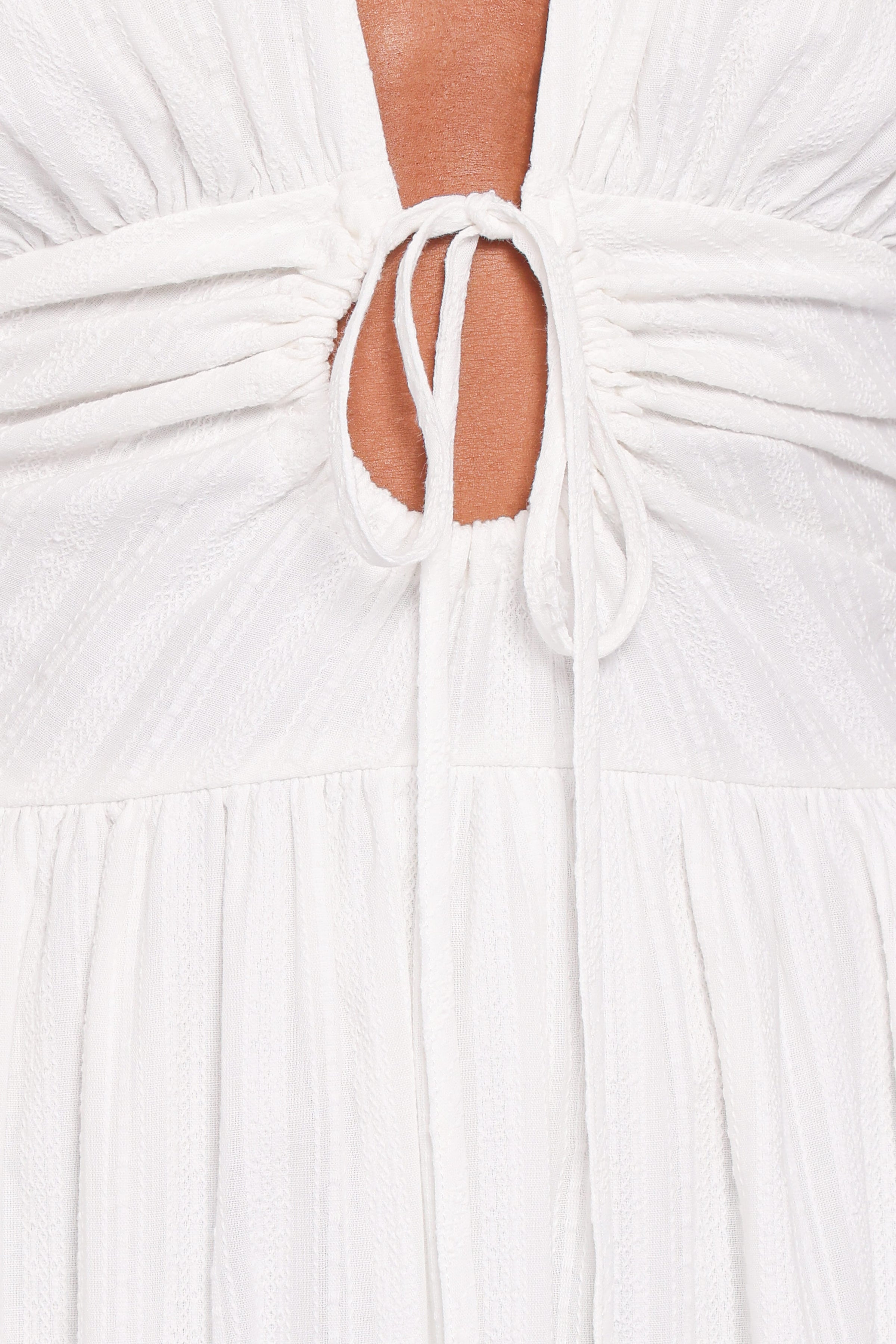 Petal and Pup USA DRESSES Edel Short Sleeve Maxi Dress - White