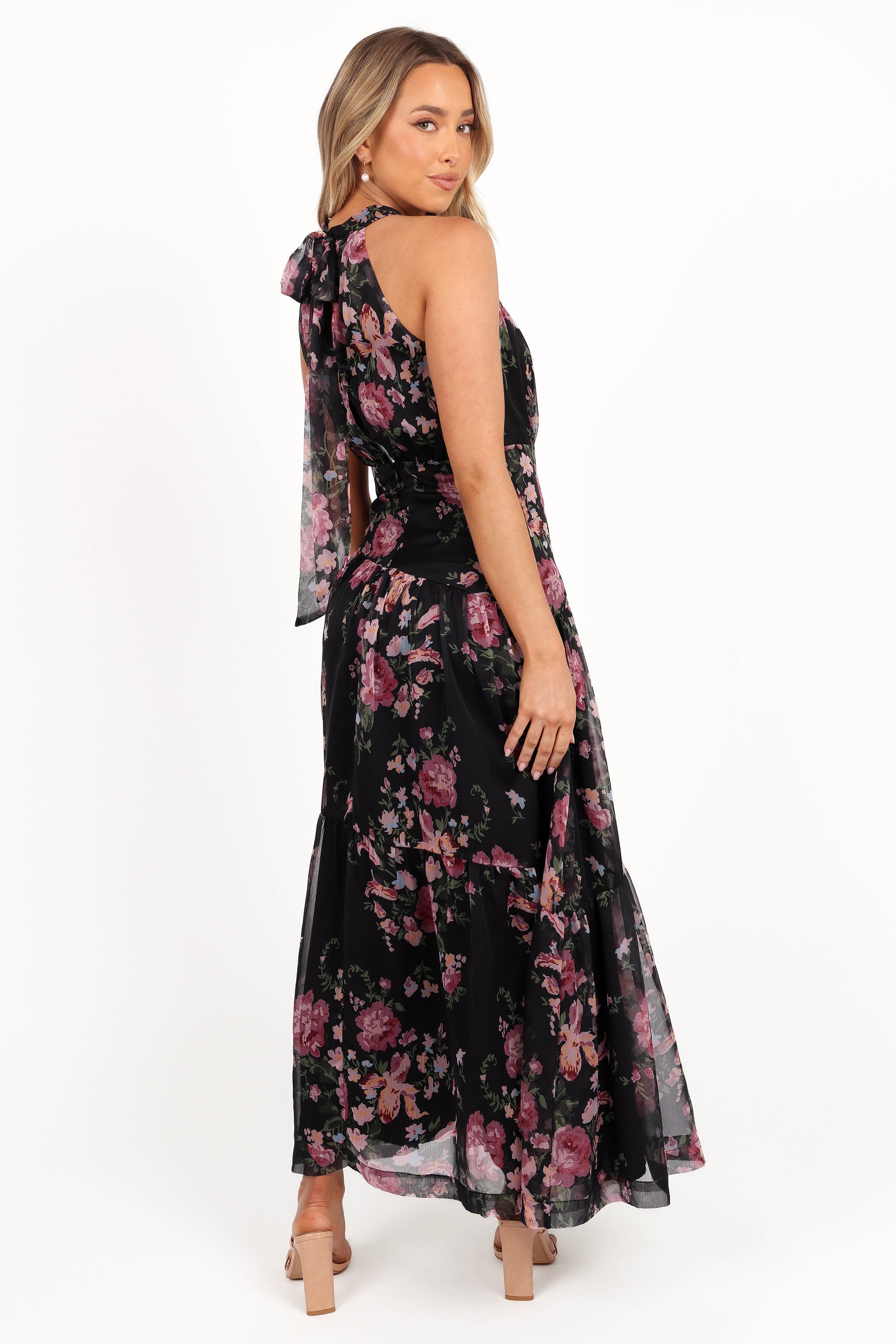 Petal and Pup USA DRESSES Eden Maxi Dress - Black Floral