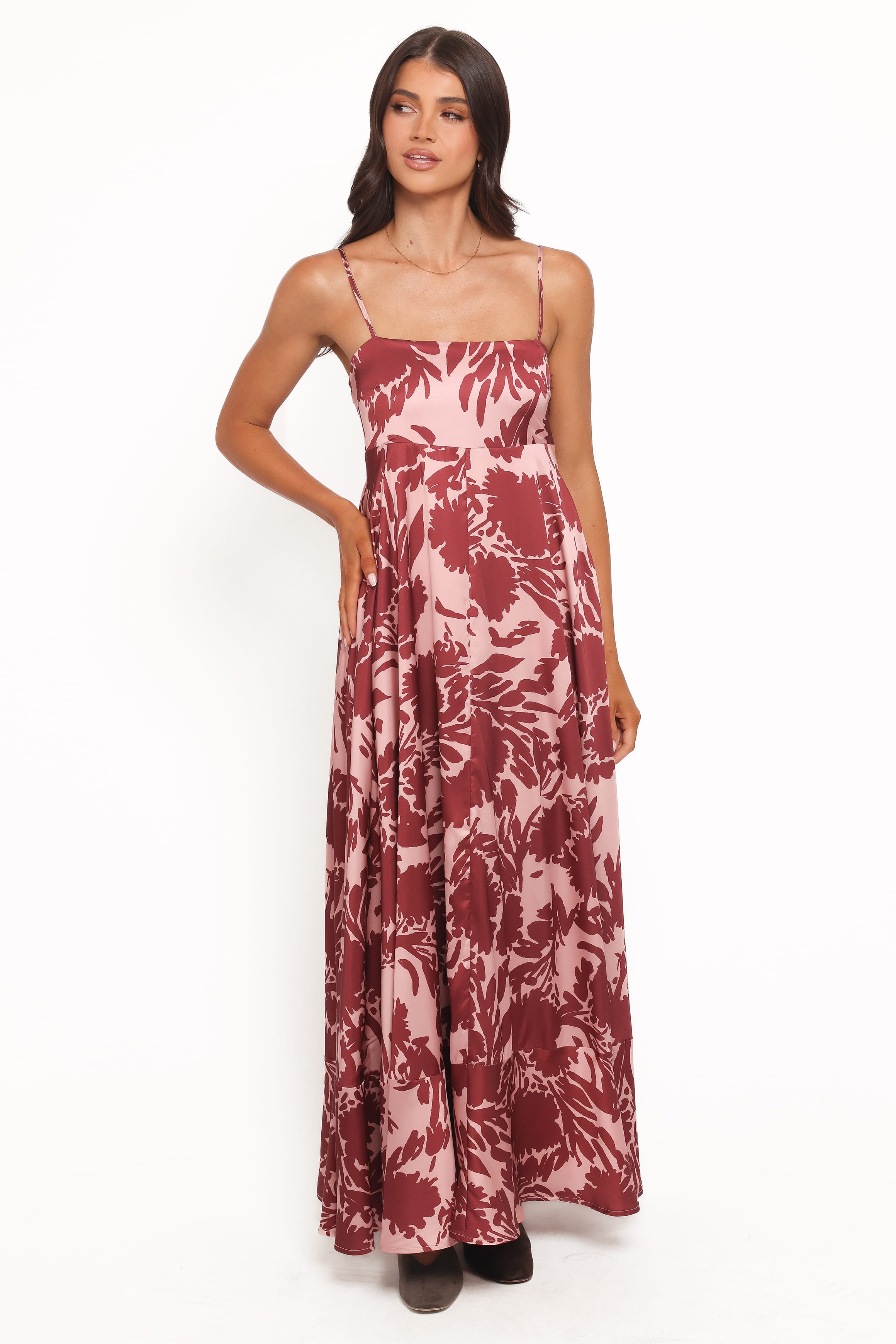Petal and Pup USA DRESSES Elanor Maxi Dress - Pale Burgundy