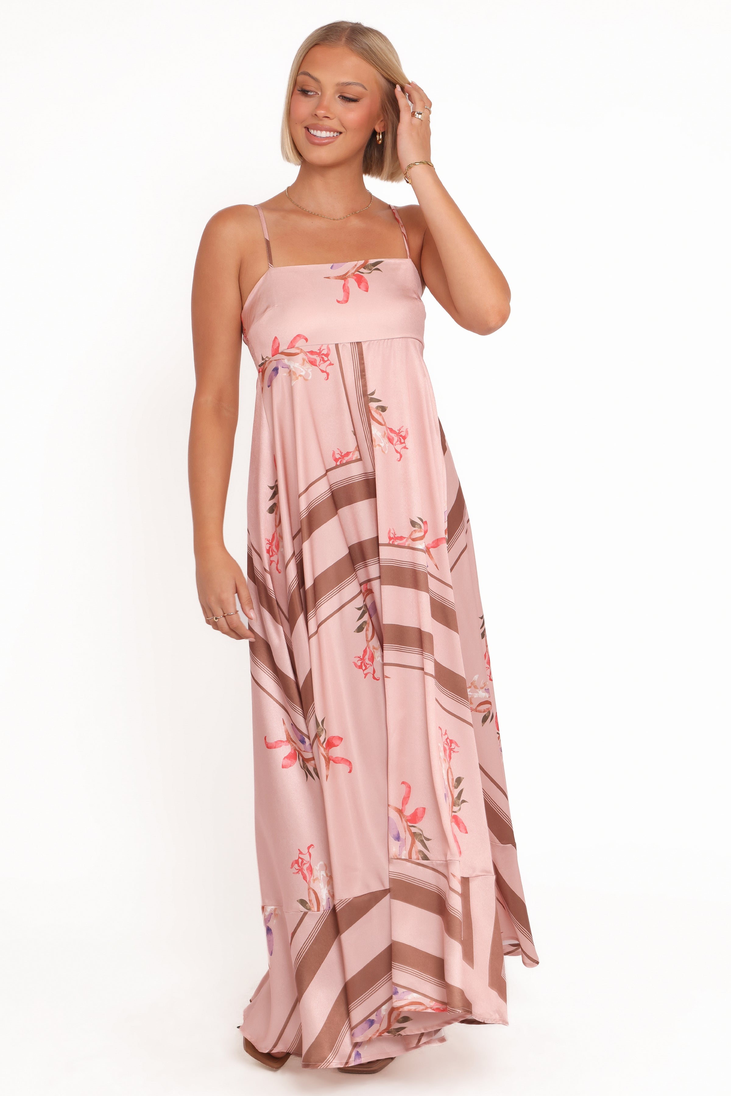 Petal and Pup USA DRESSES Elanor Maxi Dress - Pink Cocoa
