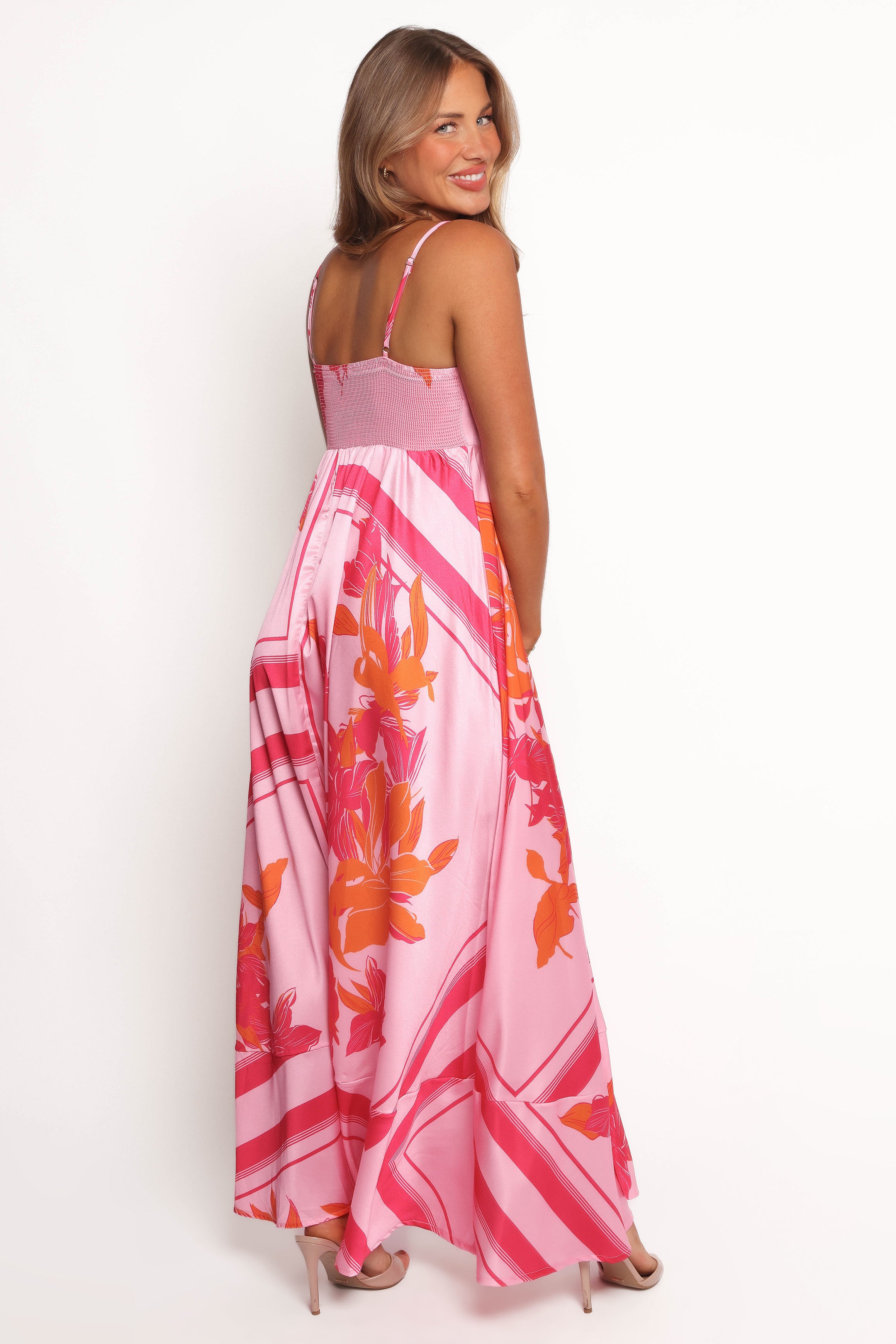 Petal and Pup USA DRESSES Elanor Maxi Dress - Pink/Orange