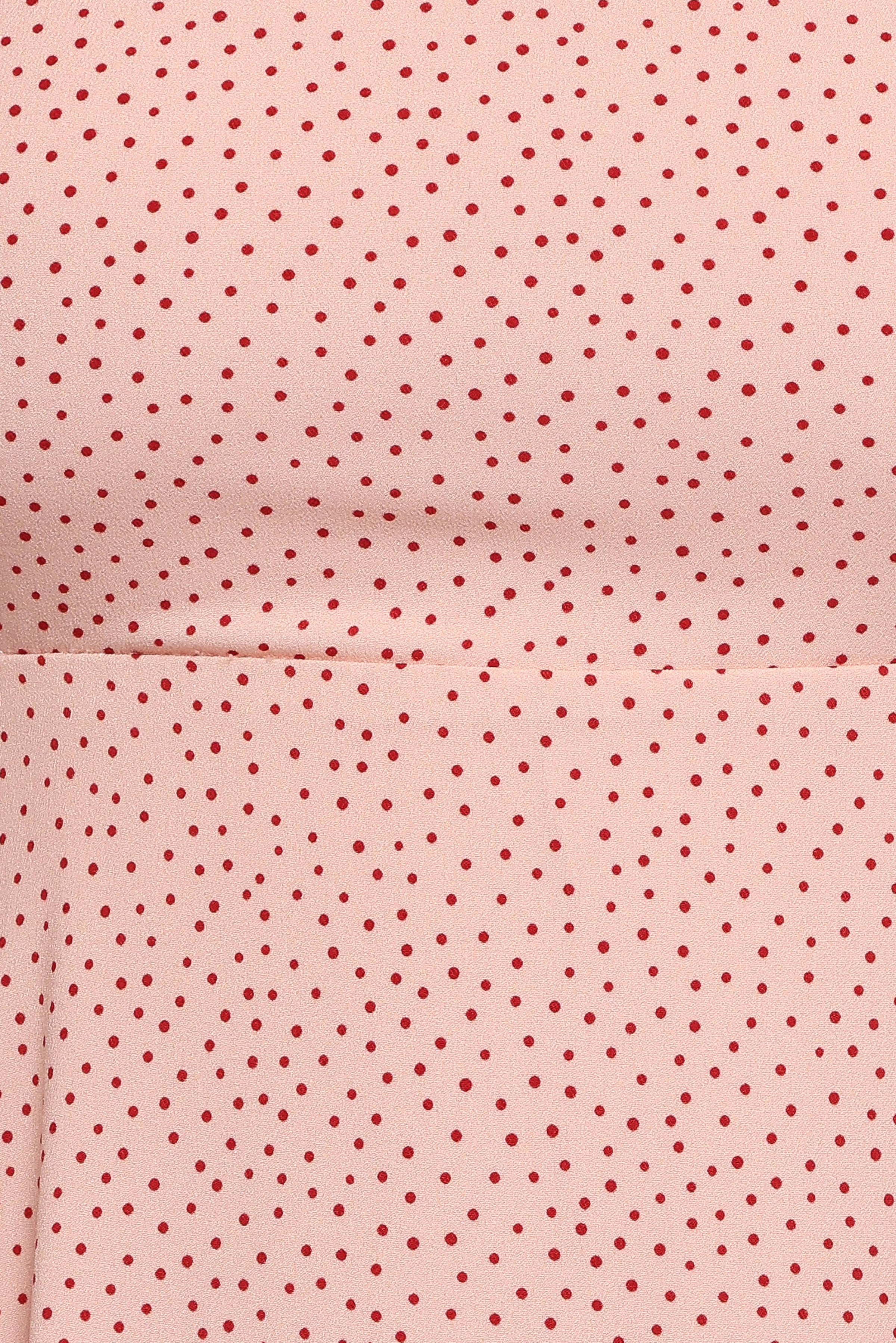 Petal and Pup USA DRESSES Ellody Maxi Dress - Peach Polka Dot