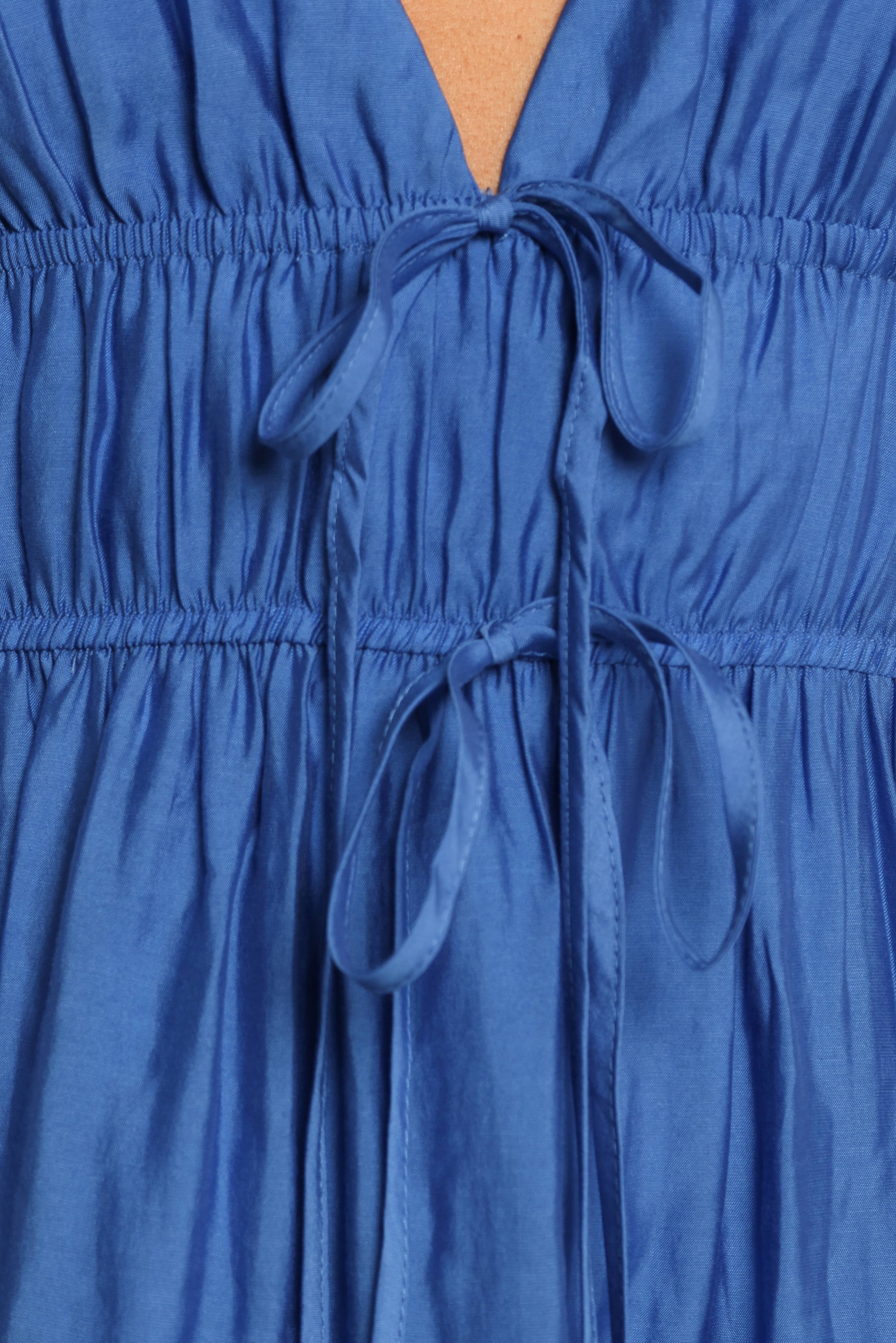 Petal and Pup USA DRESSES Elowen Midi Dress - Cobalt Blue