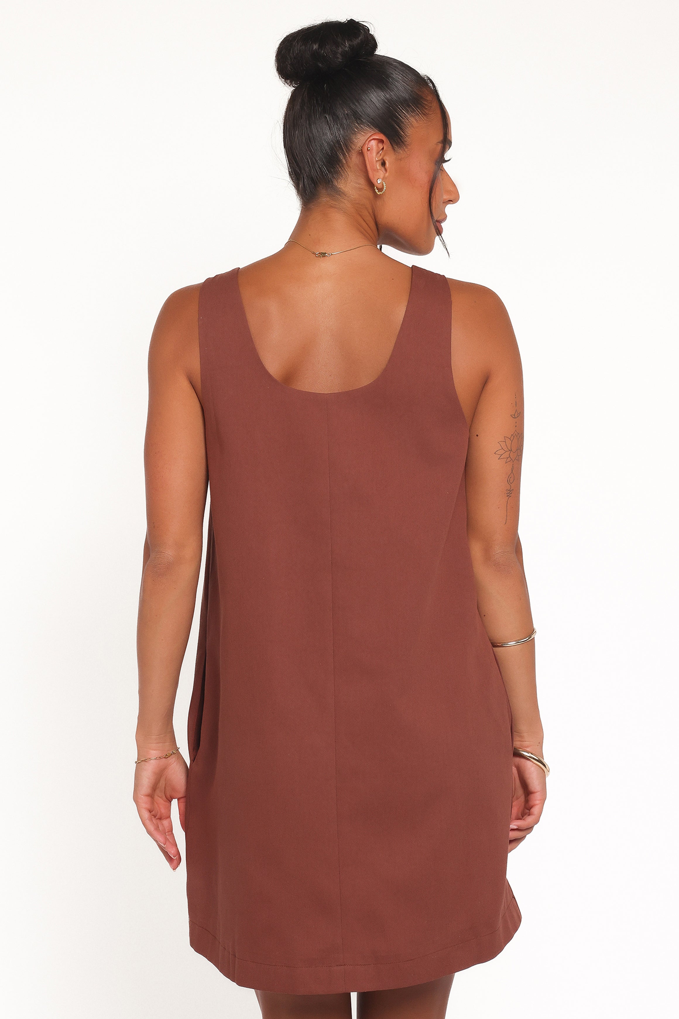 Petal and Pup USA DRESSES Elyria Mini Dress - Brown