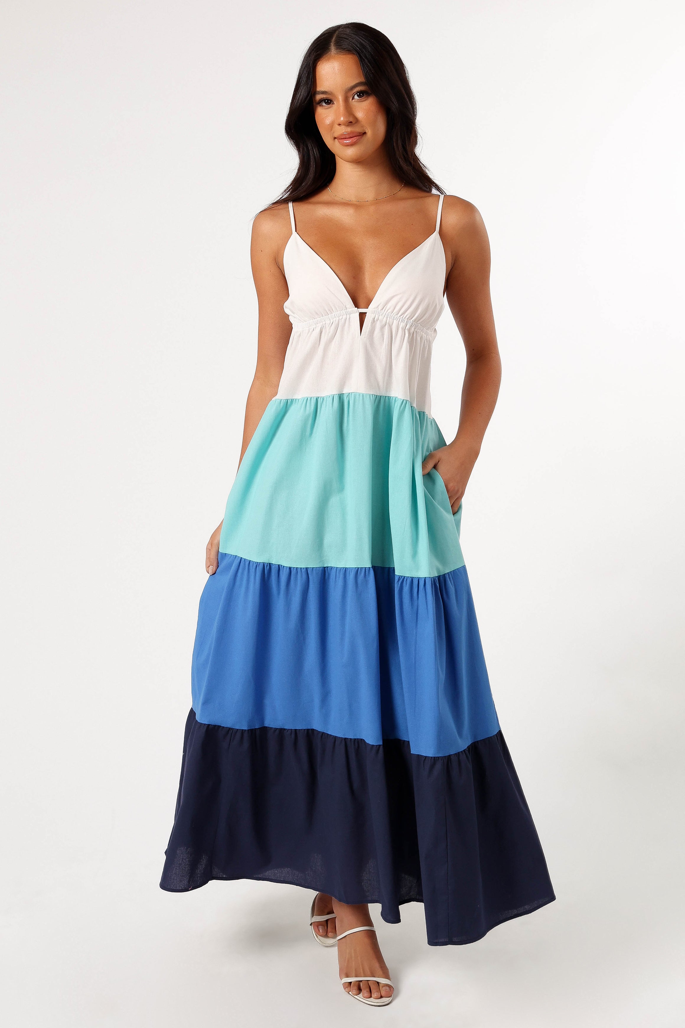 Petal and Pup USA DRESSES Emilee Maxi Dress - Blue Multi