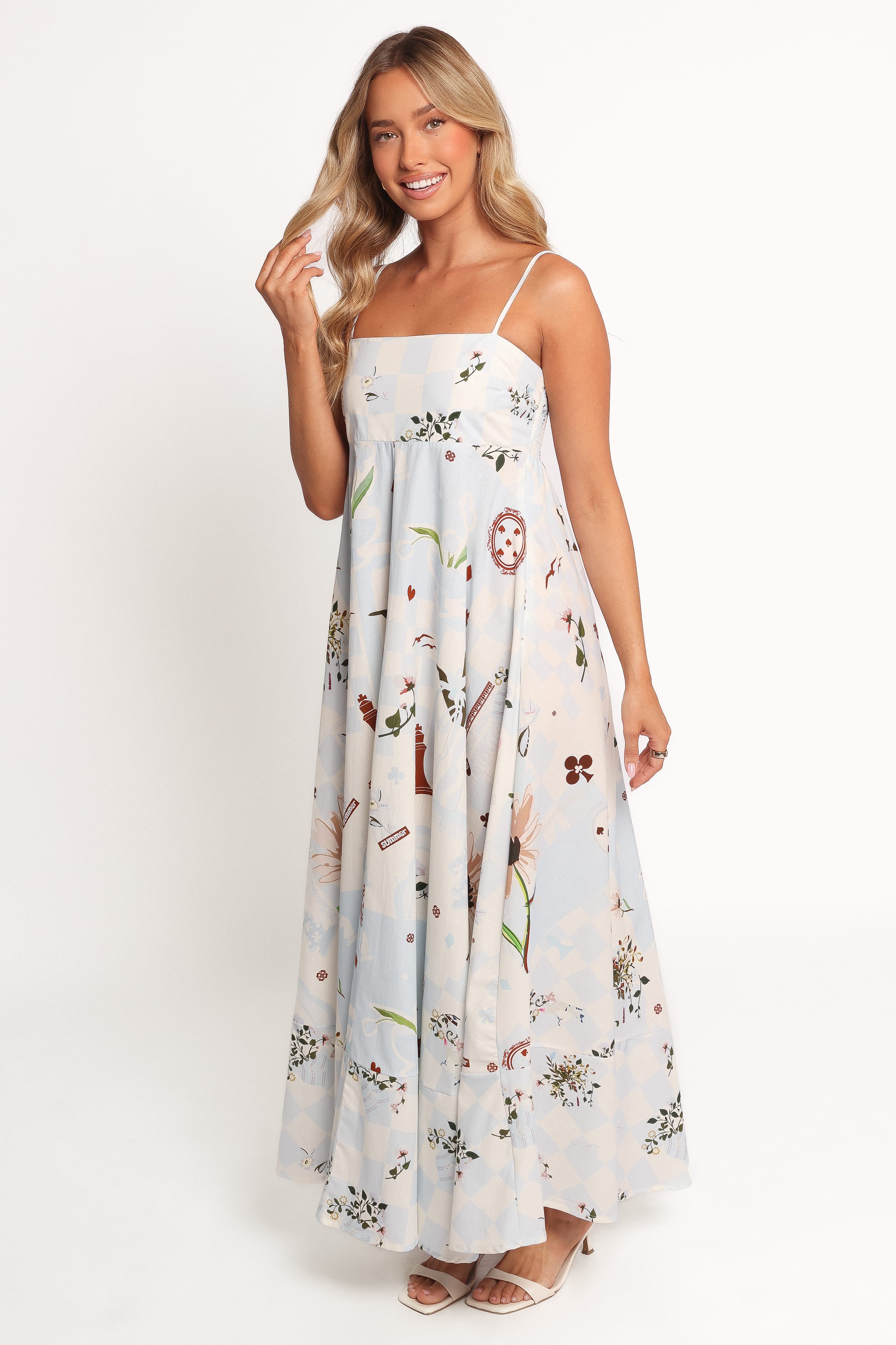 Petal and Pup USA DRESSES Emmeline Maxi Dress - Blue Floral