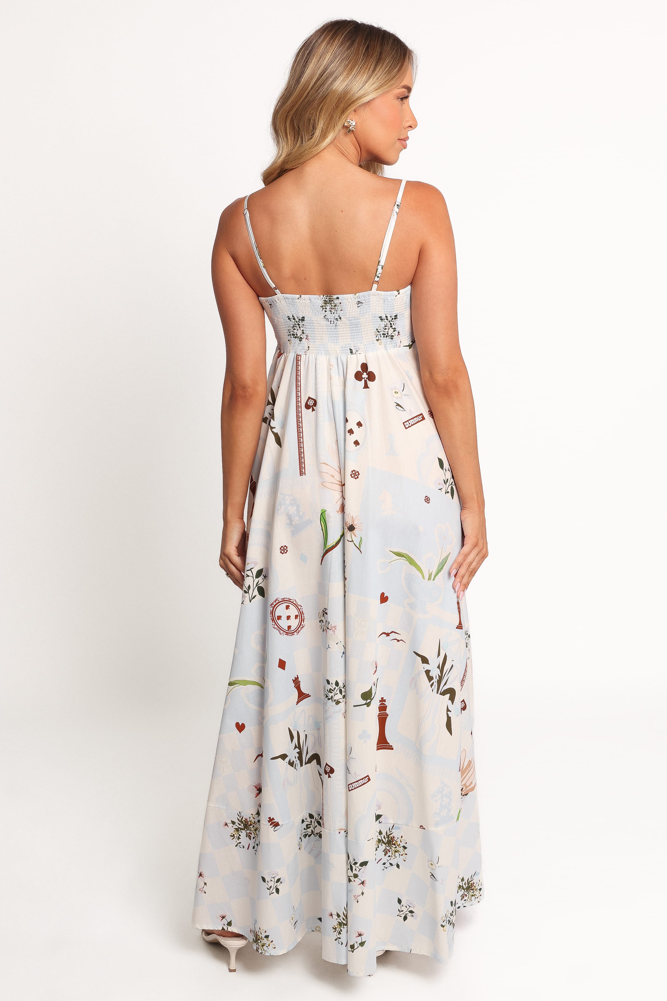 Petal and Pup USA DRESSES Emmeline Maxi Dress - Blue Floral