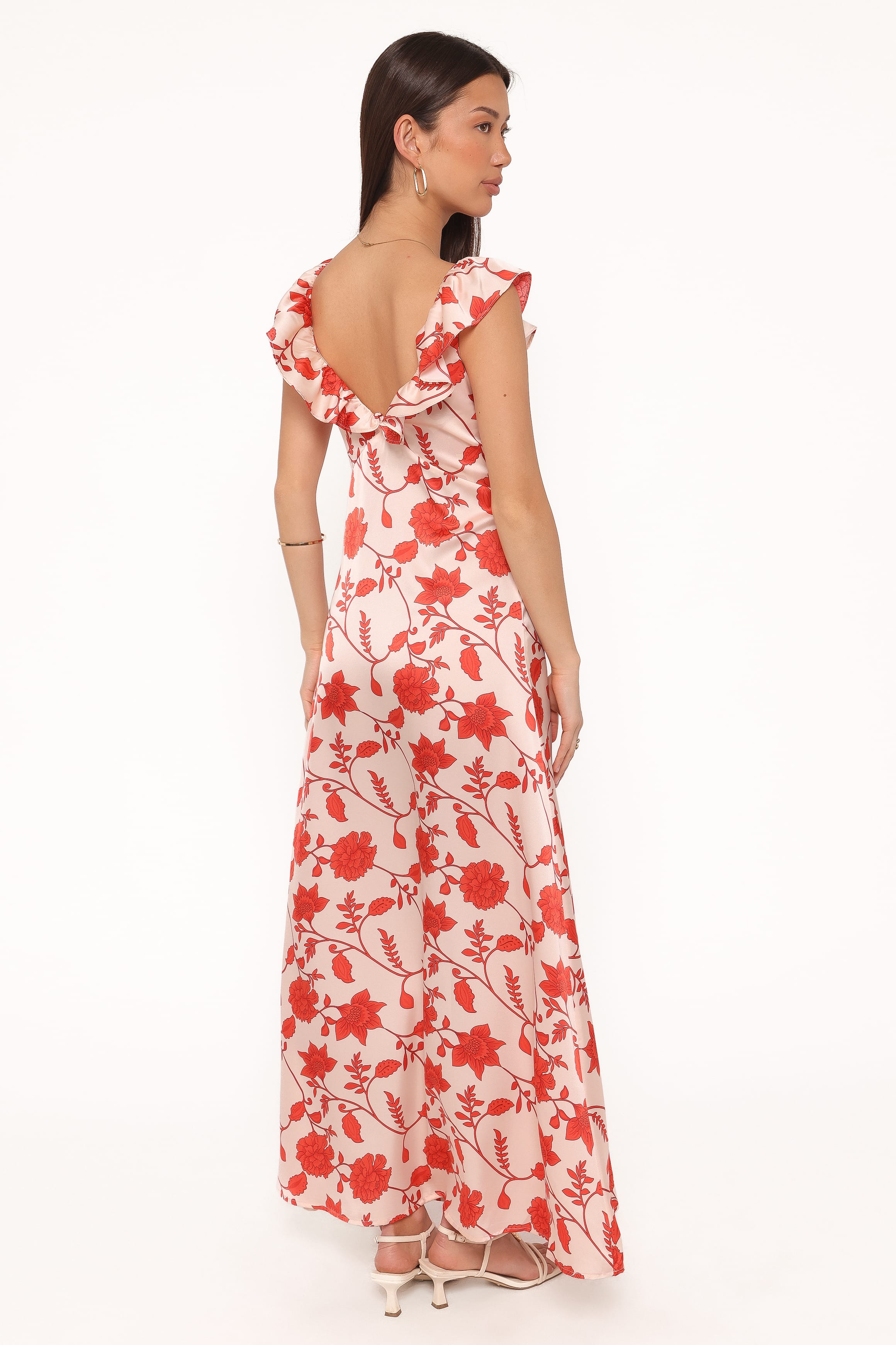 Petal and Pup USA DRESSES Enala Maxi Dress - Red Floral