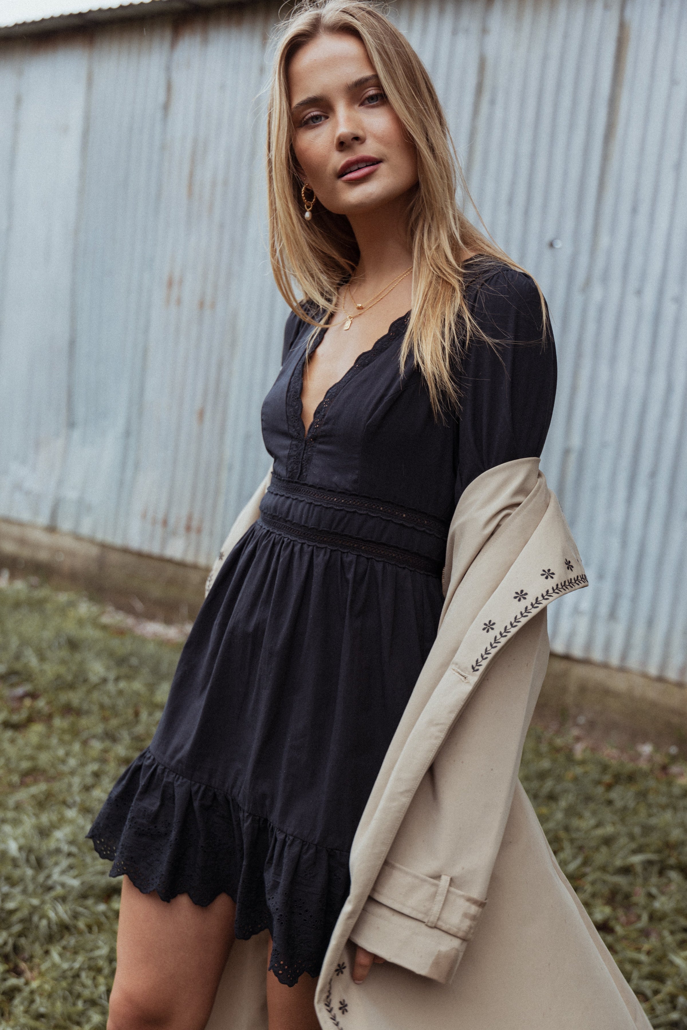 Petal and Pup USA DRESSES Estella Mini Dress - Black