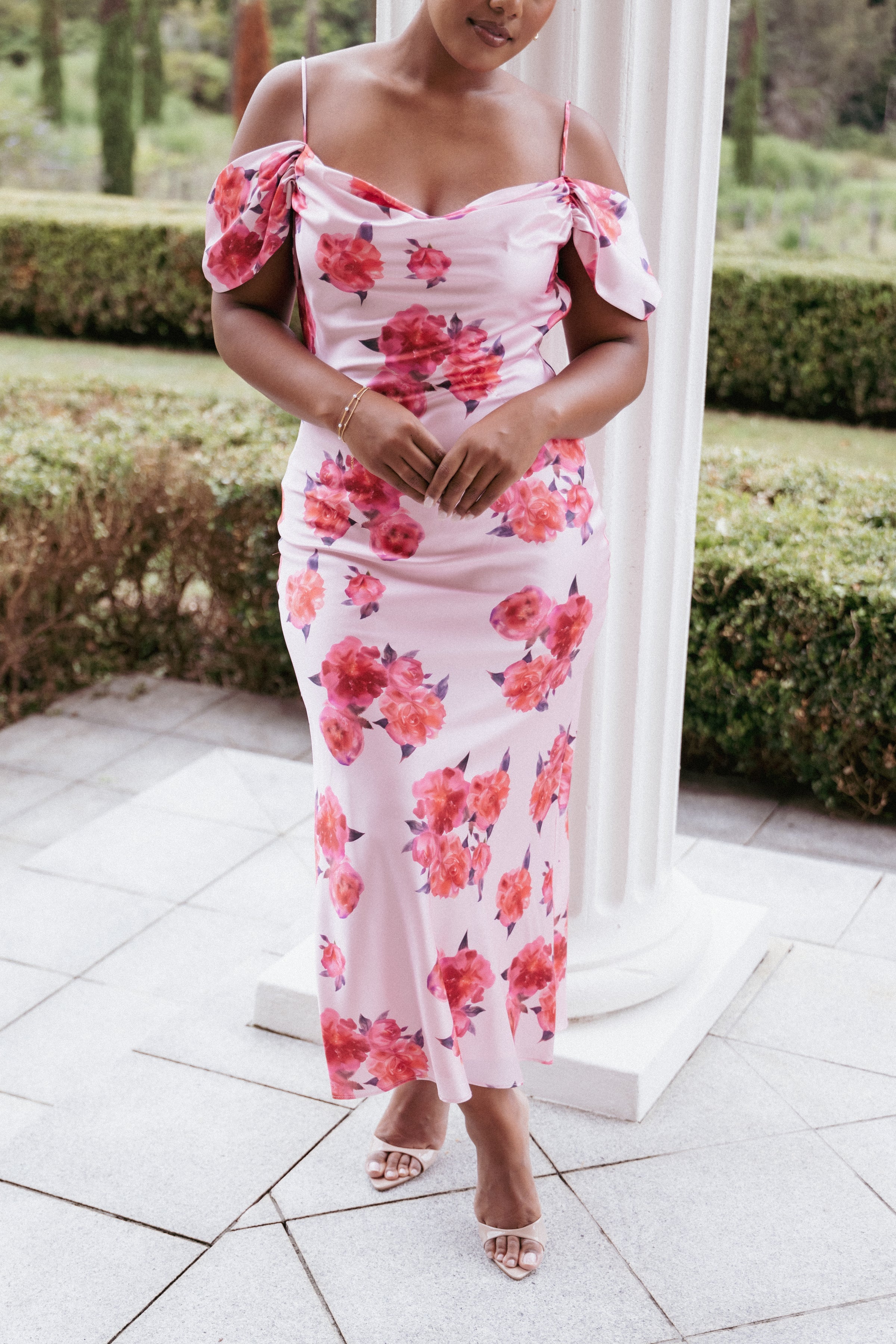 Petal and Pup USA DRESSES Esther Midi Dress - Pink