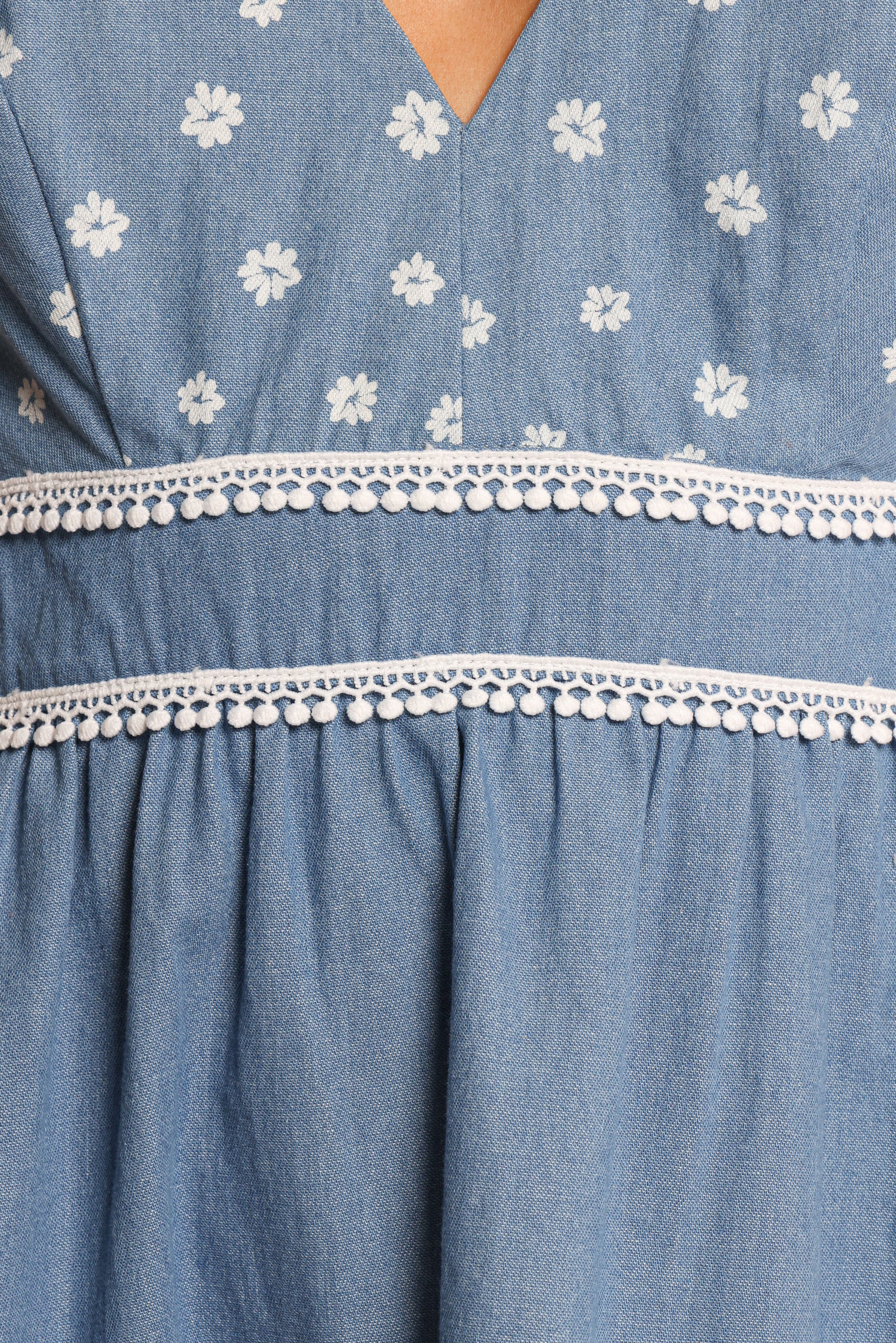 Petal and Pup USA DRESSES Estrella Mini Dress - Denim (Hold for Rack)