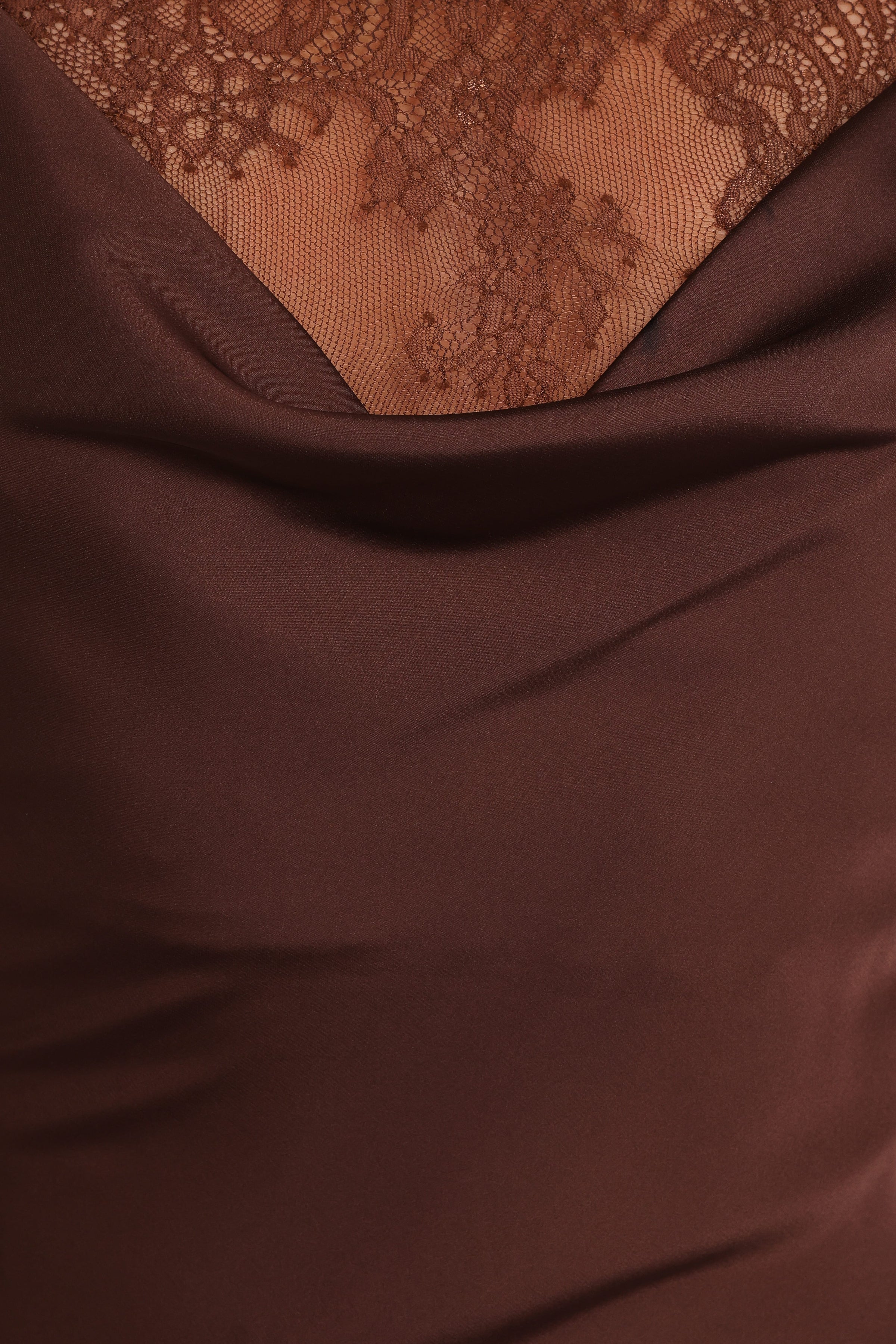 Petal and Pup USA DRESSES Evana Lace Maxi Dress - Brown