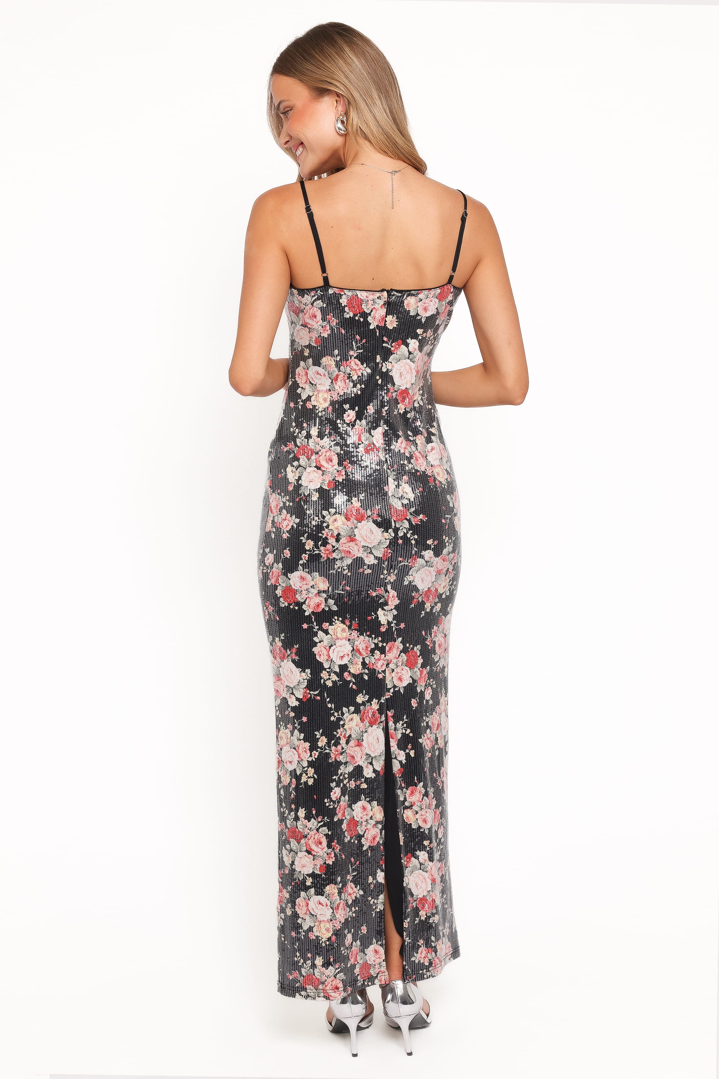Petal and Pup USA DRESSES Everlee Maxi Dress - Floral Sequin