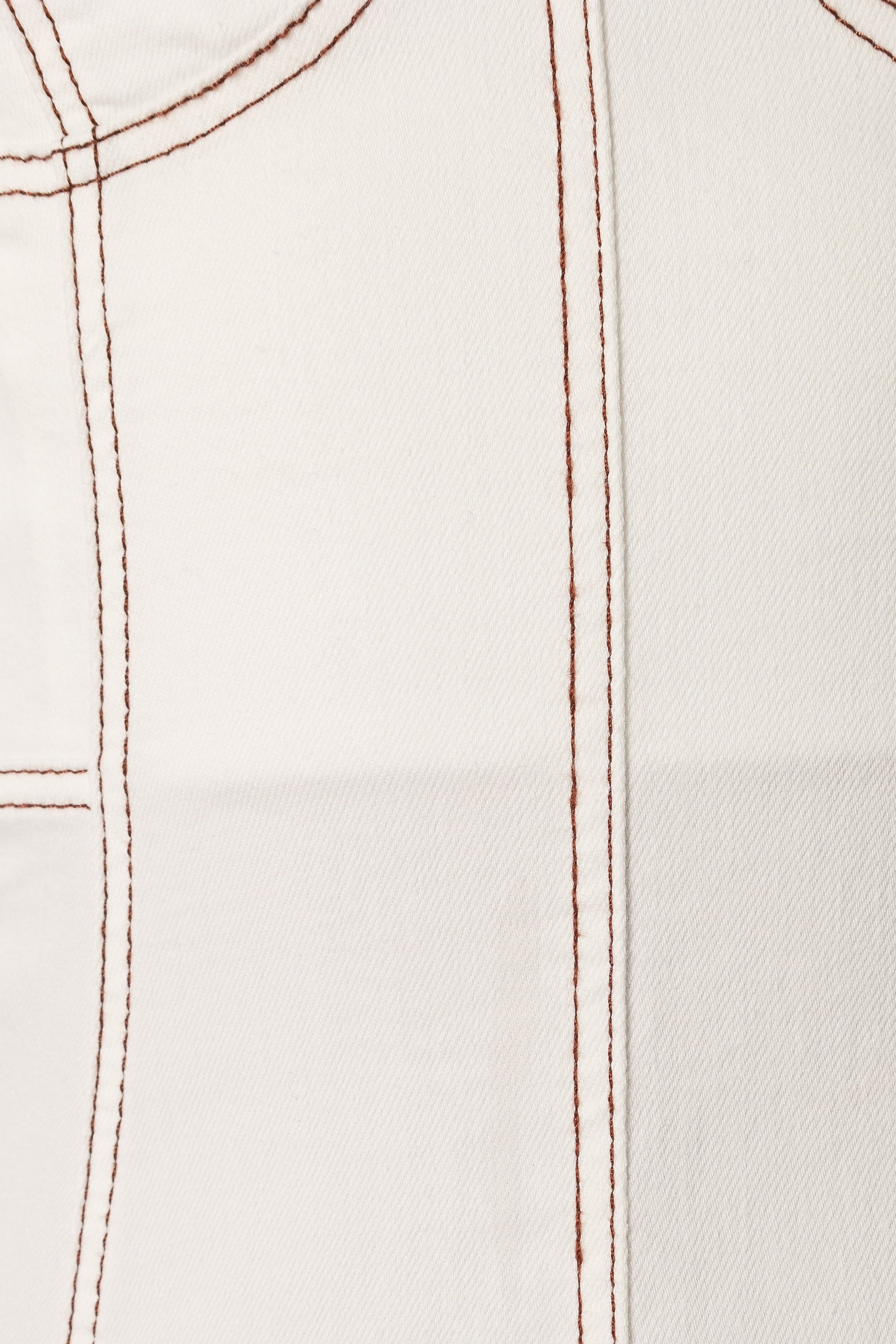 Petal and Pup USA DRESSES Everly Crossback Midi Dress - White Denim