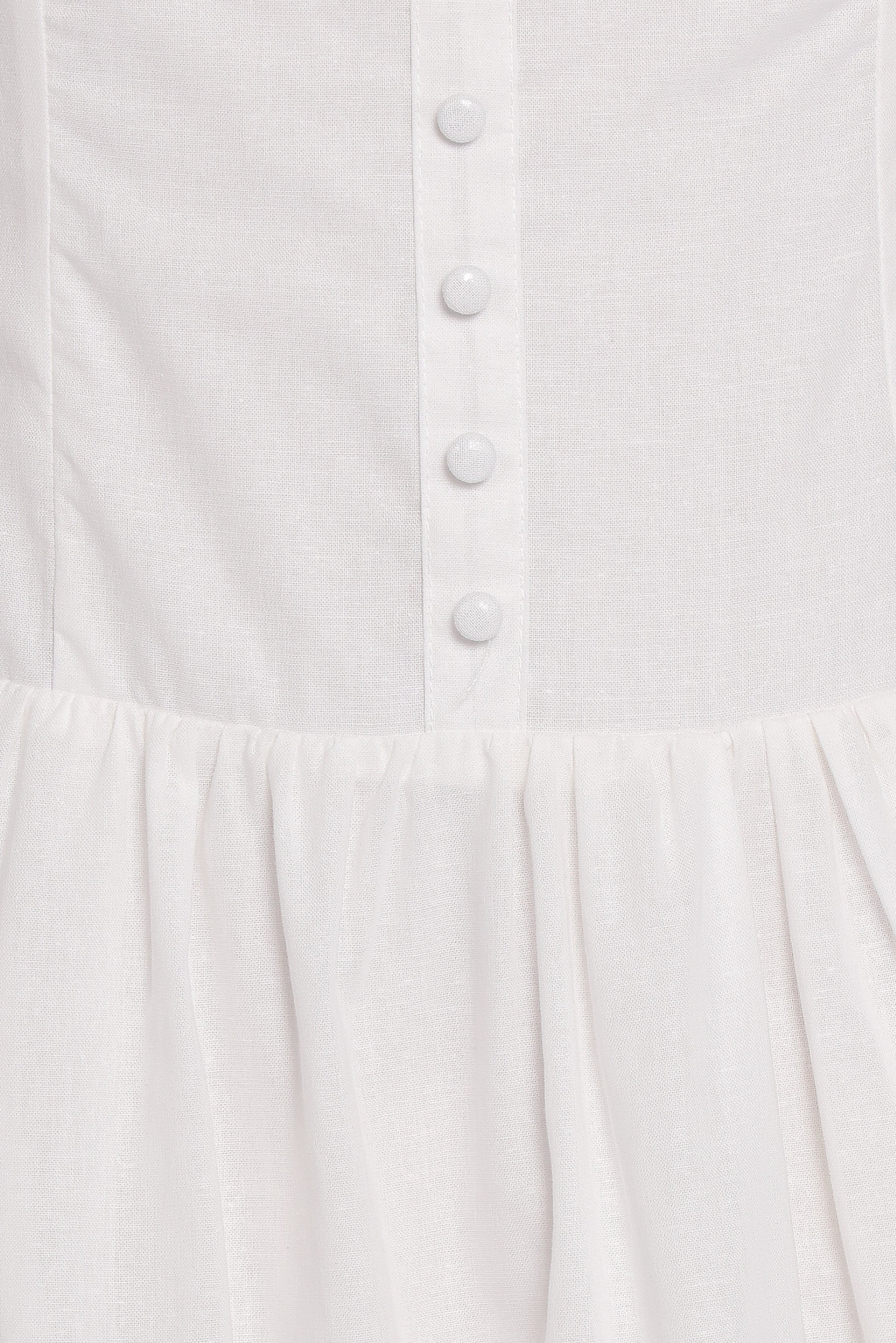 Petal and Pup USA DRESSES Evie Button Front Maxi Dress - White
