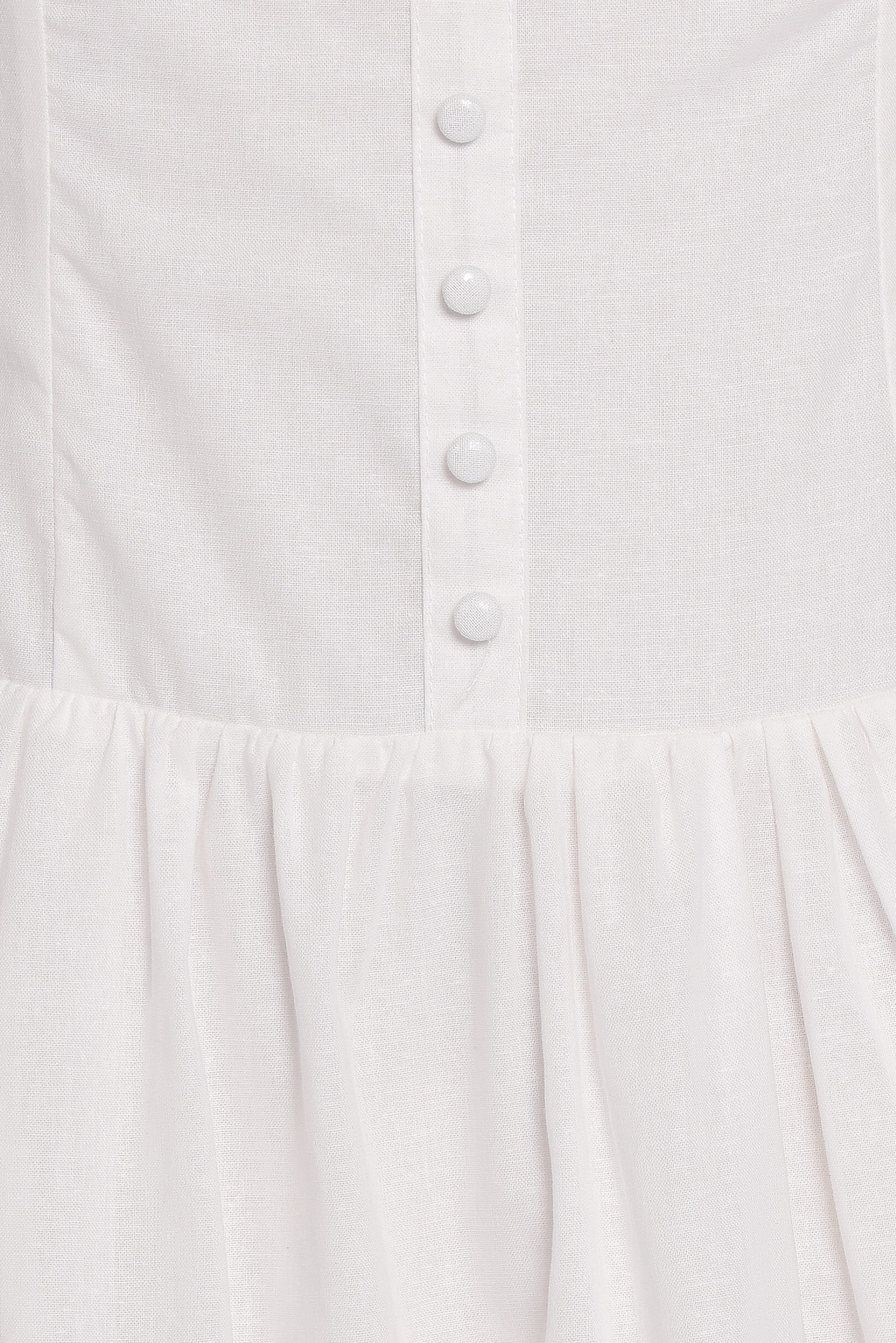 Petal and Pup USA DRESSES Evie Button Front Maxi Dress - White