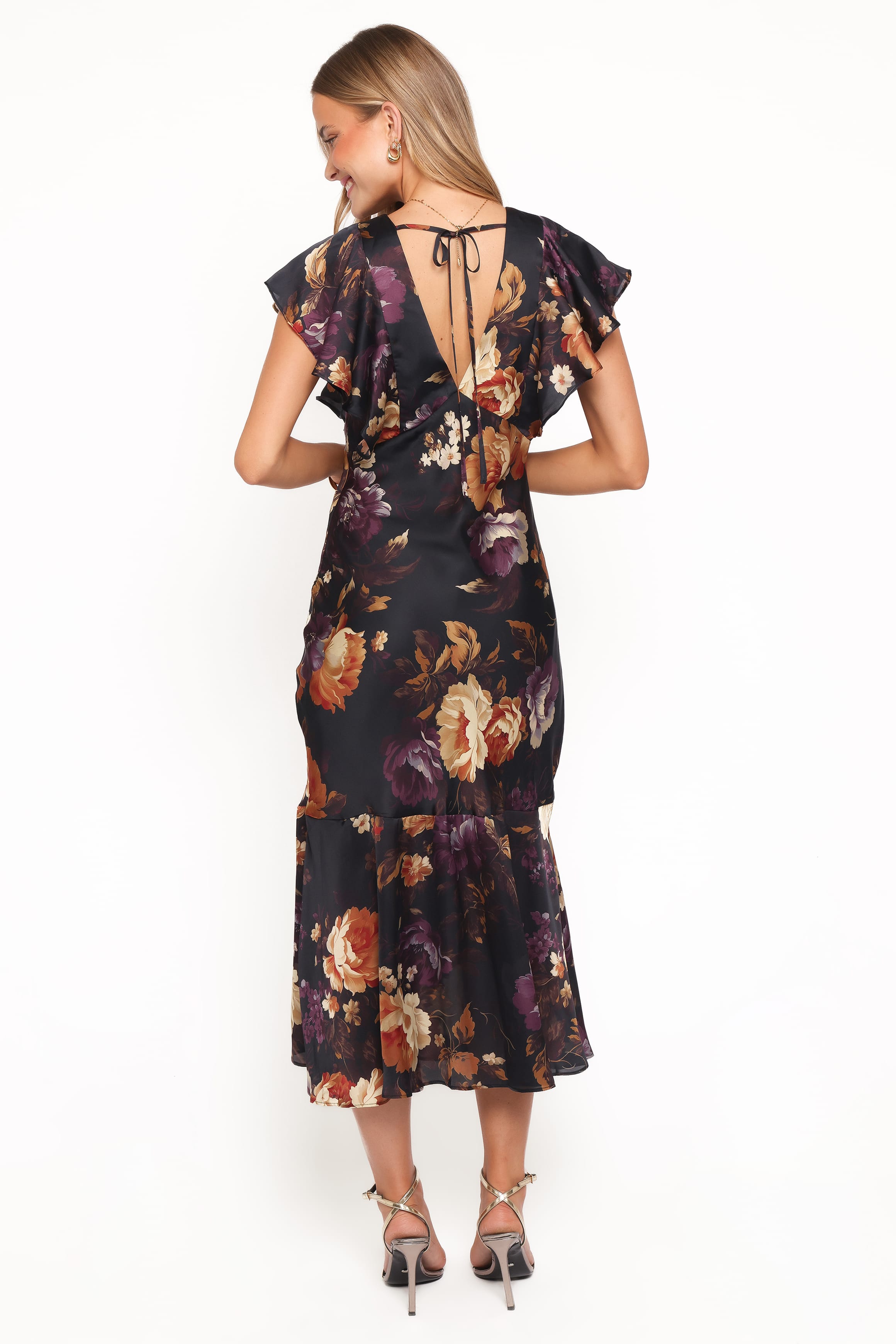 Petal and Pup USA DRESSES Evonne Midi Dress - Nightfall Floral
