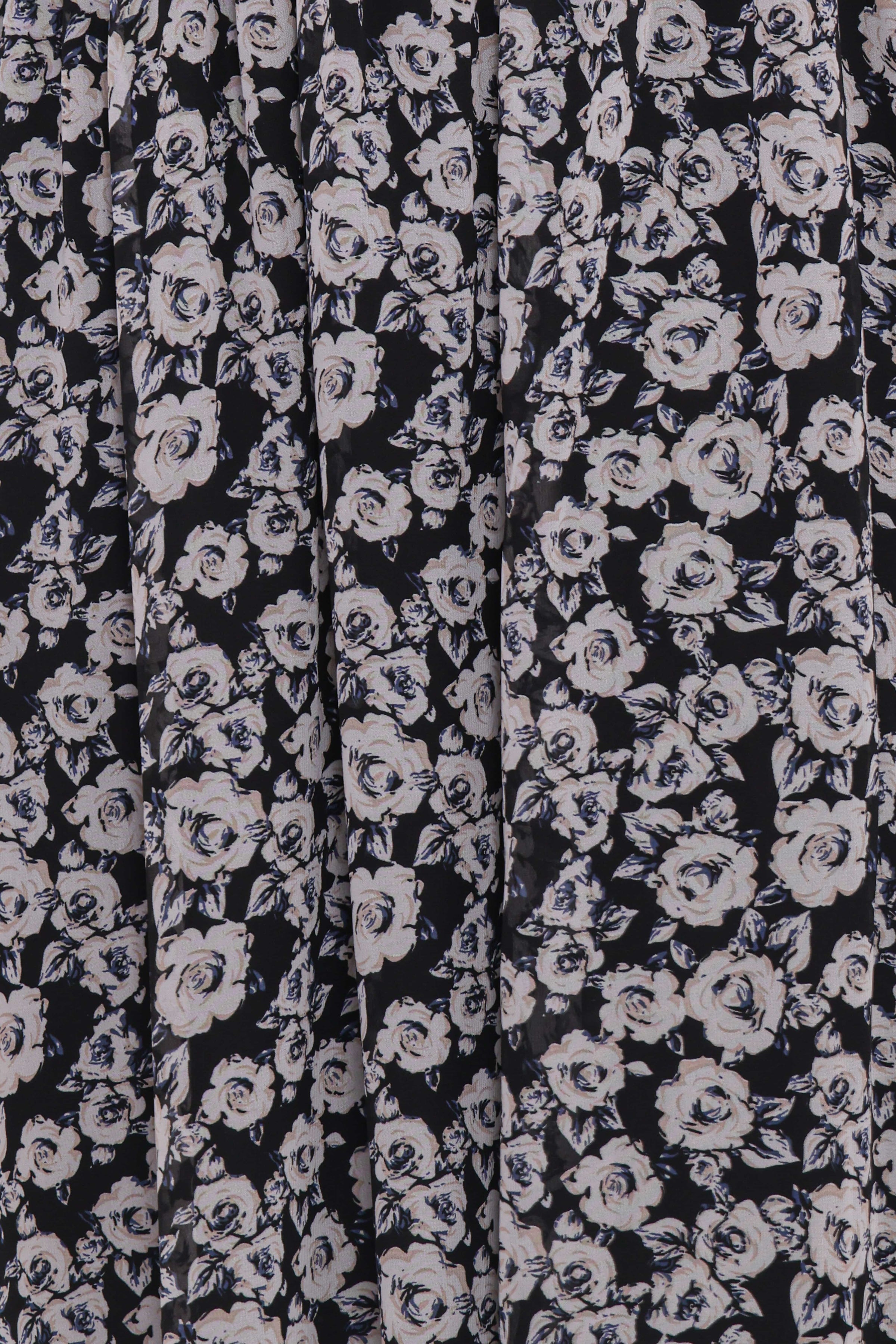 Petal and Pup USA DRESSES Faith Long Sleeve Maxi Dress - Black Floral