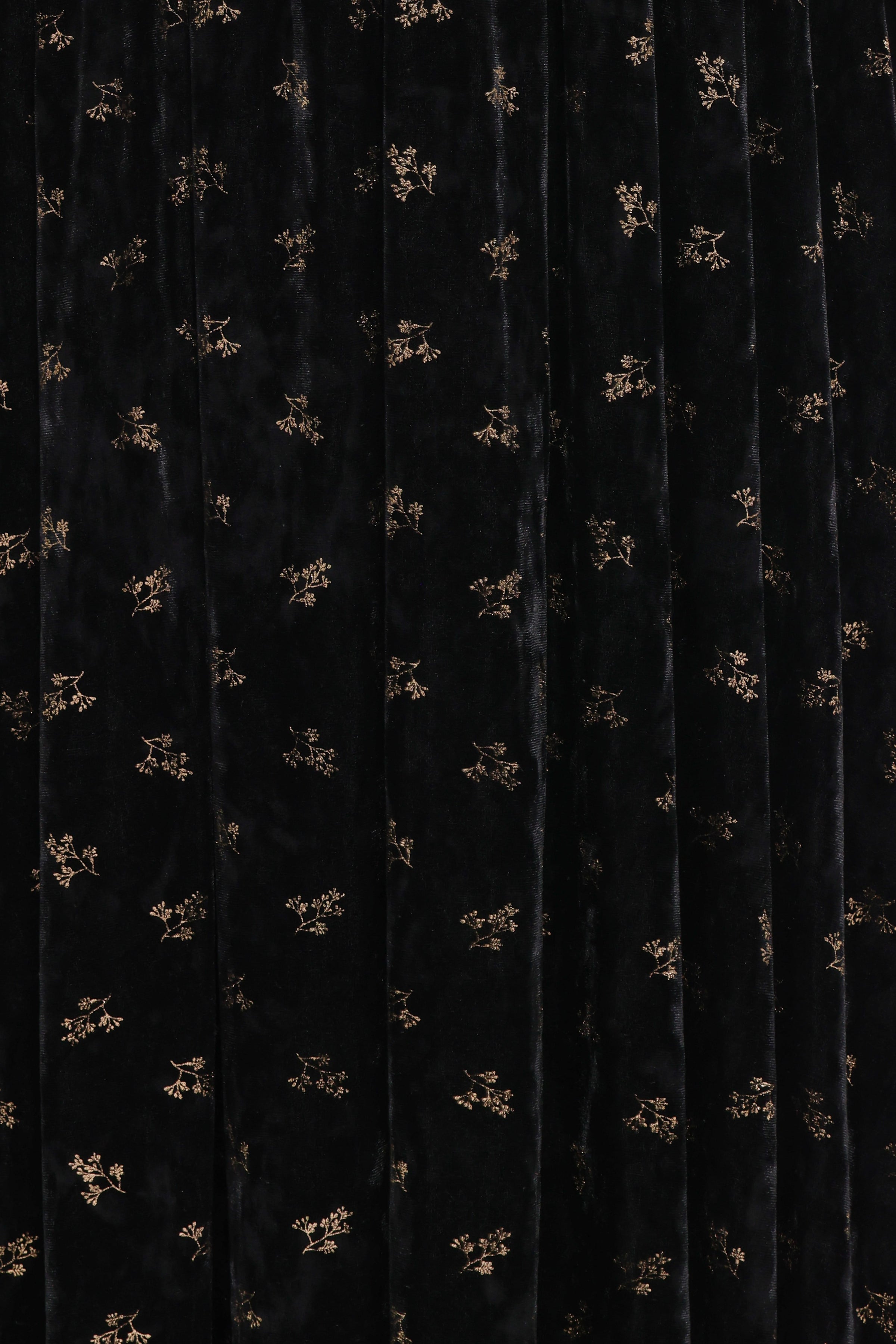 Petal and Pup USA DRESSES Farryn Maxi Dress - Black/Gold Velvet