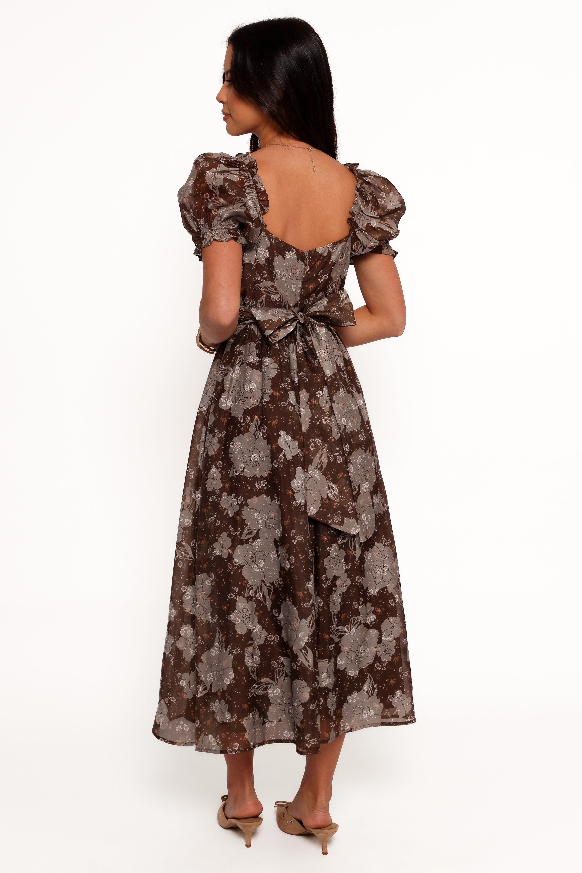 Petal and Pup USA DRESSES Farryn Maxi Dress - Brown/Grey
