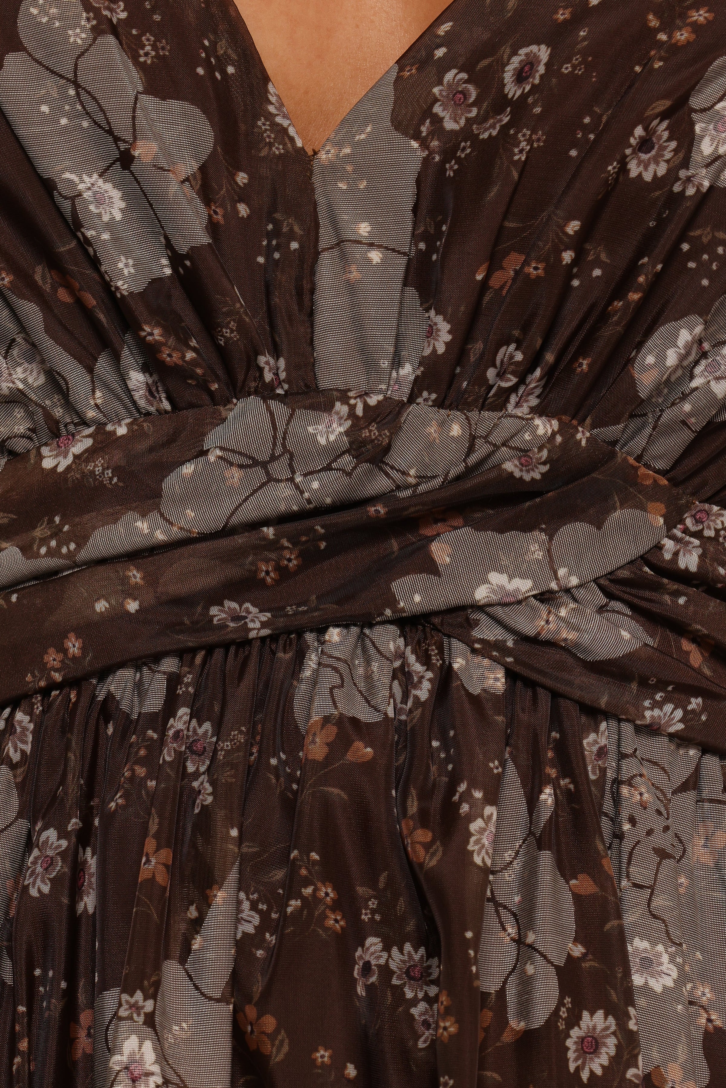 Petal and Pup USA DRESSES Farryn Maxi Dress - Brown/Grey