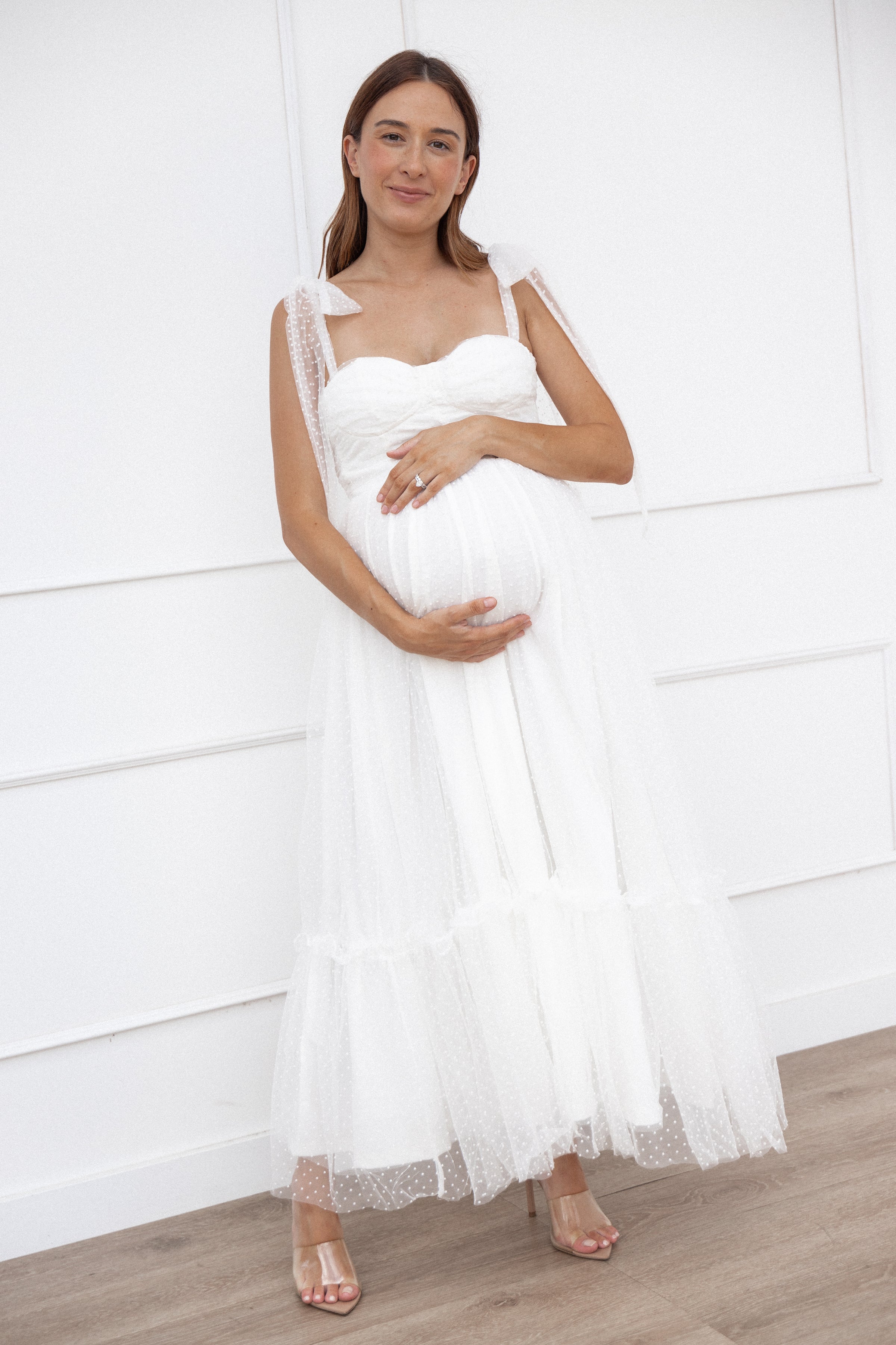 Petal and Pup USA DRESSES Floret Midi Dress - Off White