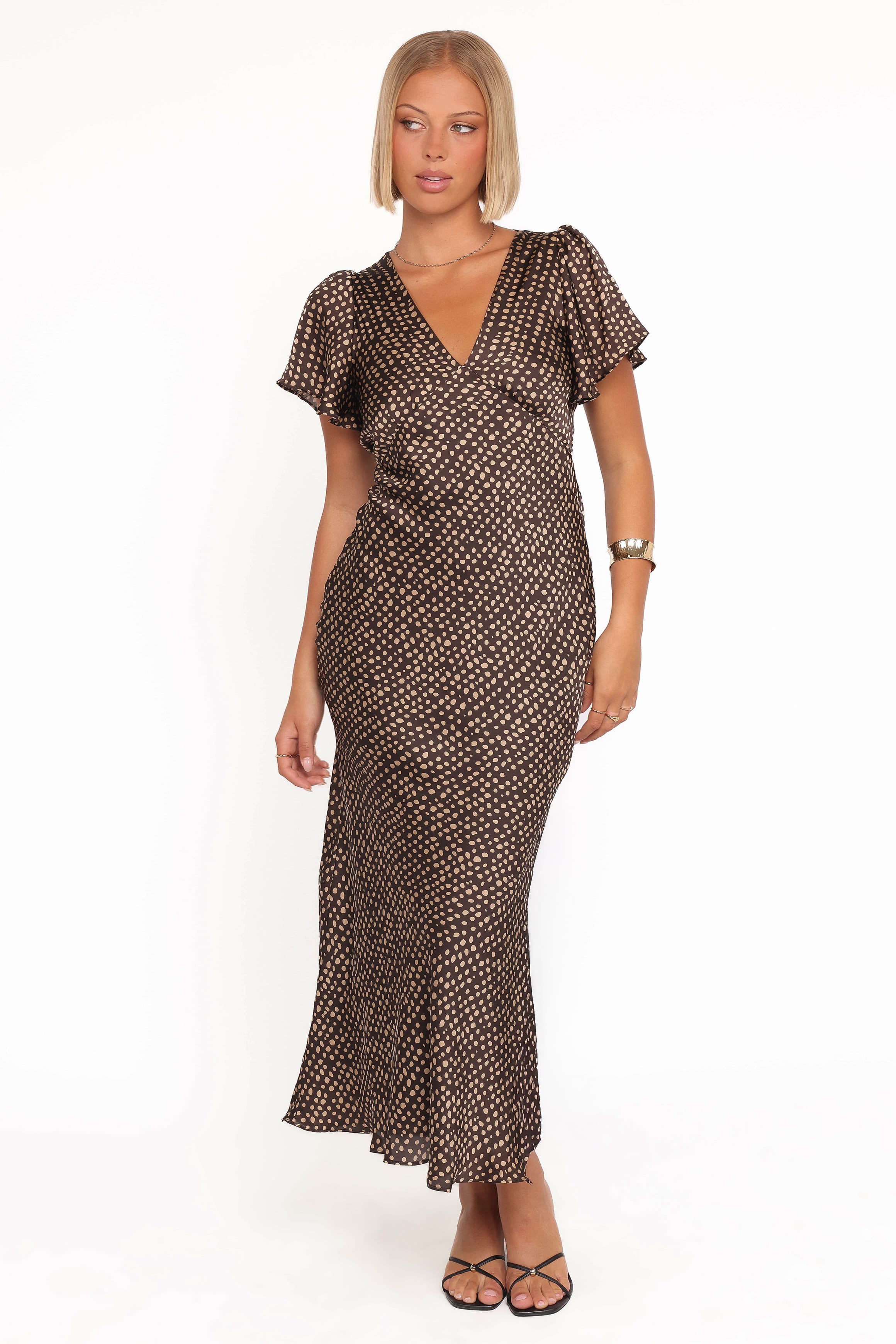 Petal and Pup USA DRESSES Flossy Maxi Dress - Umber/Taupe