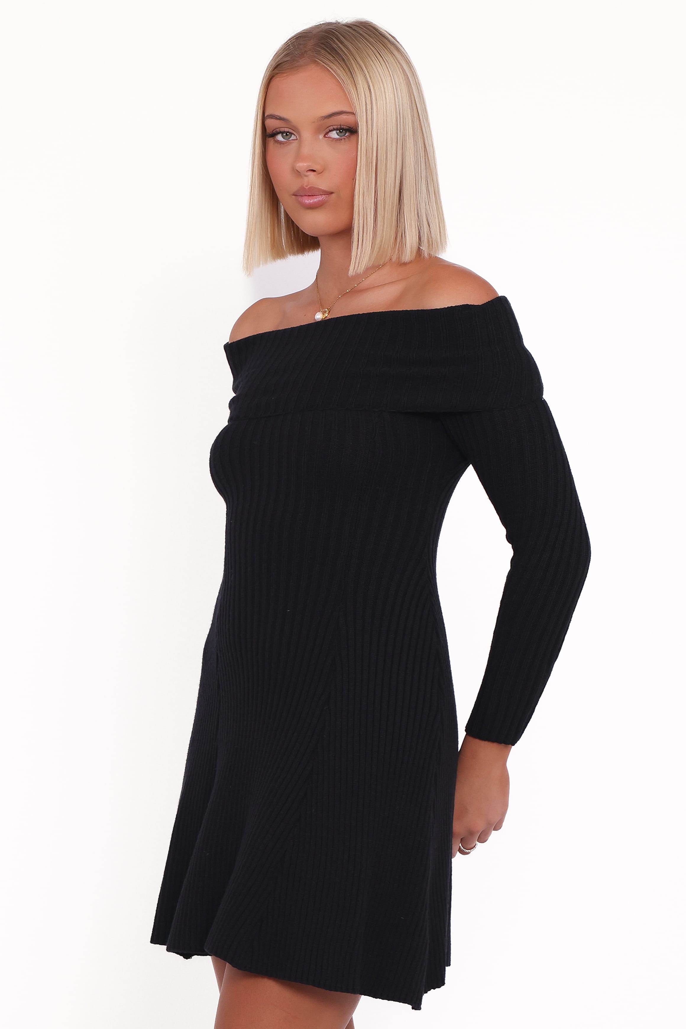 Petal and Pup USA DRESSES Francisco Long Sleeve Mini Dress - Black