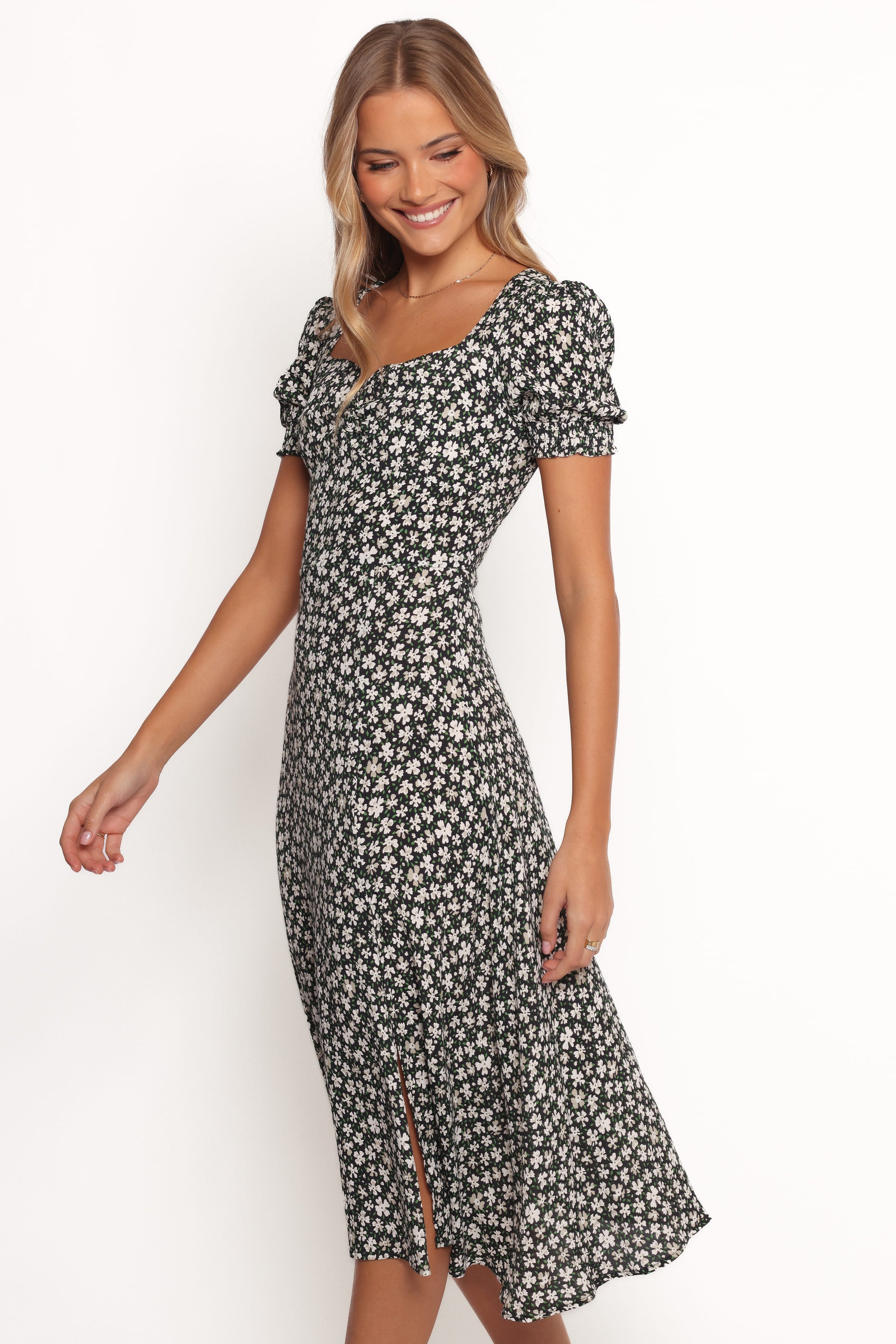 Petal and Pup USA DRESSES Franklin Dress - Black Floral (Hold for Rack)