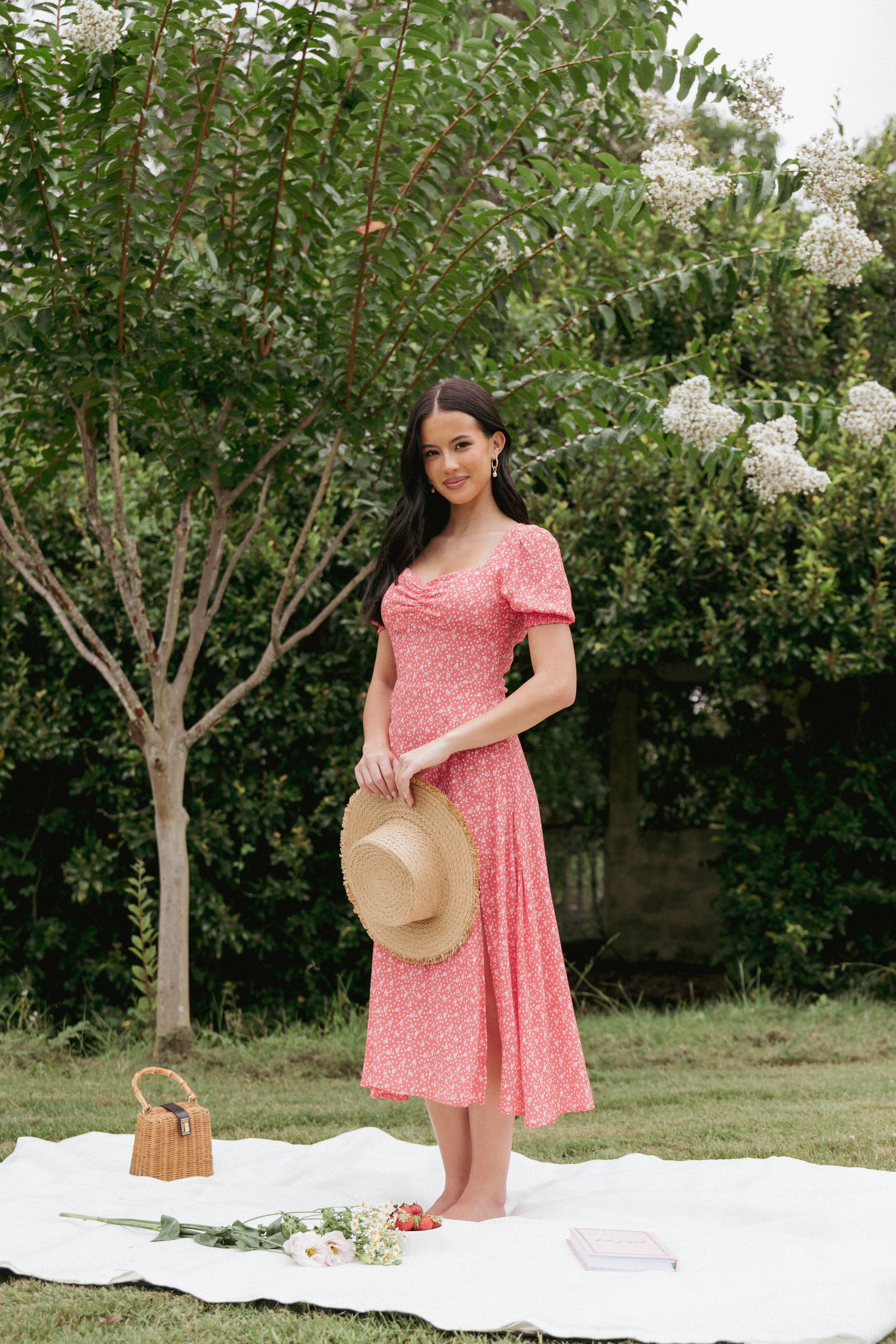 Petal and Pup USA DRESSES Franklin Dress - Red Floral