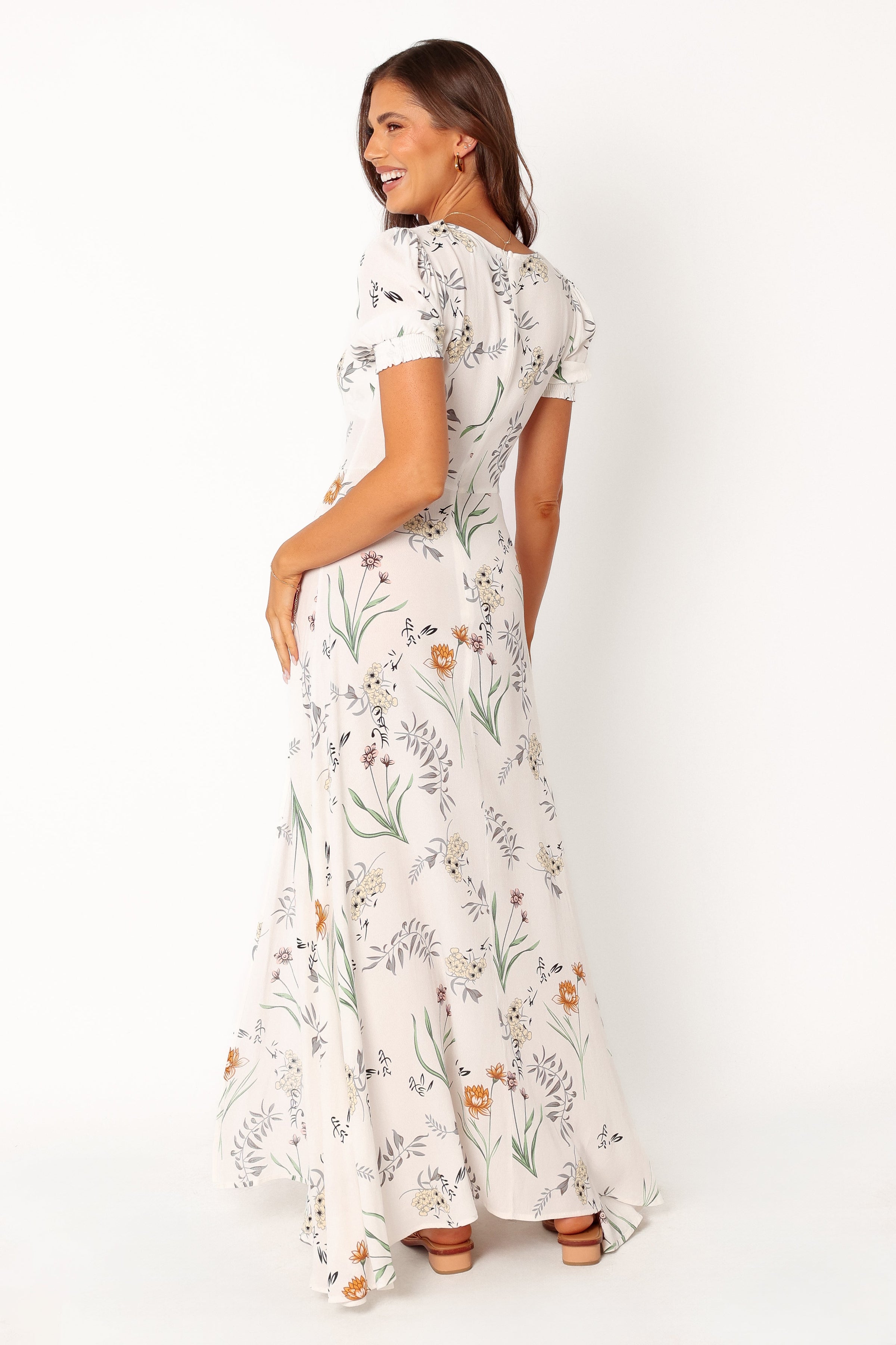 Petal and Pup USA DRESSES Franklin Maxi Dress - White Floral (Hold for Rack)
