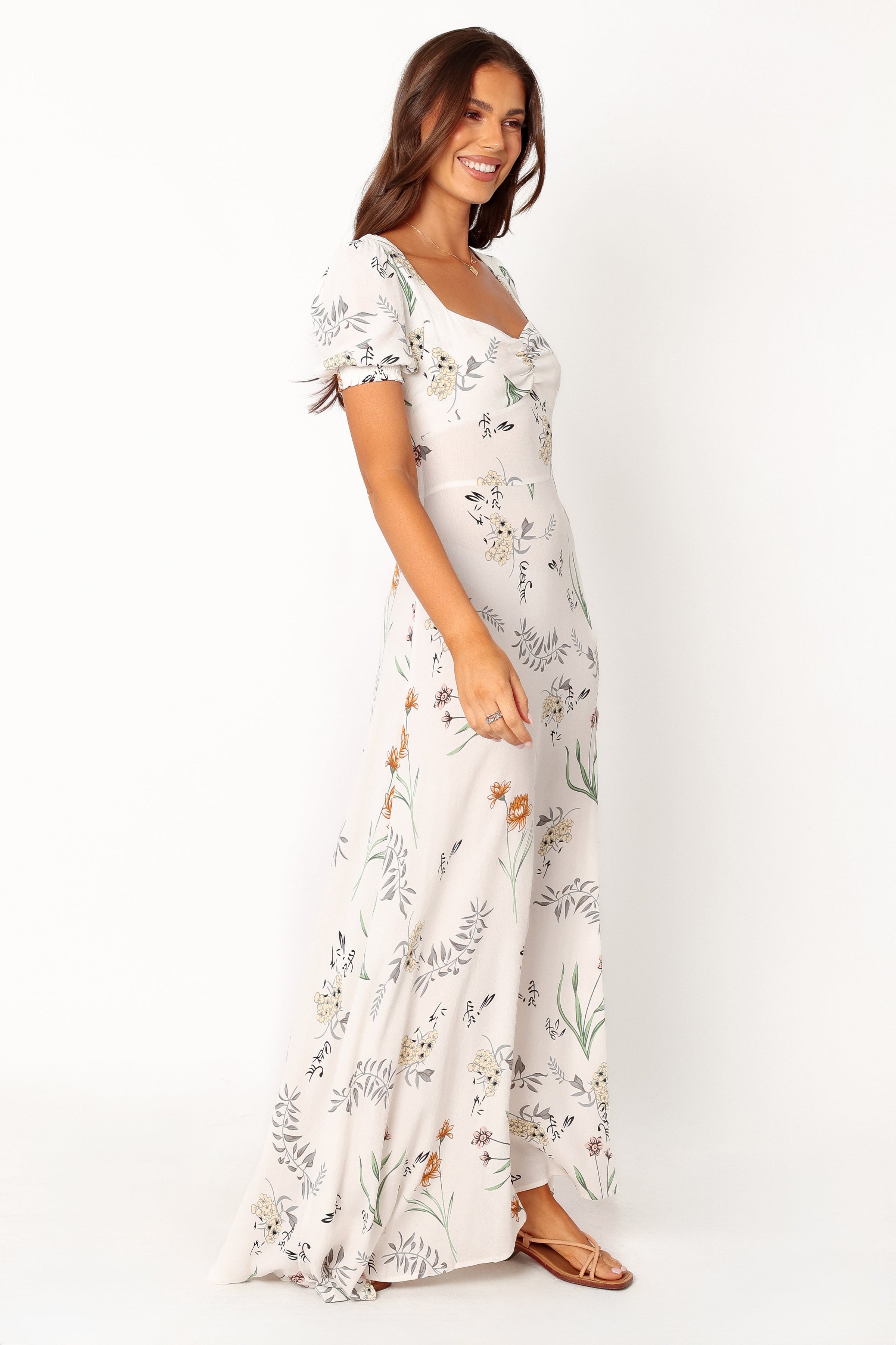 Petal and Pup USA DRESSES Franklin Maxi Dress - White Floral (Hold for Rack)