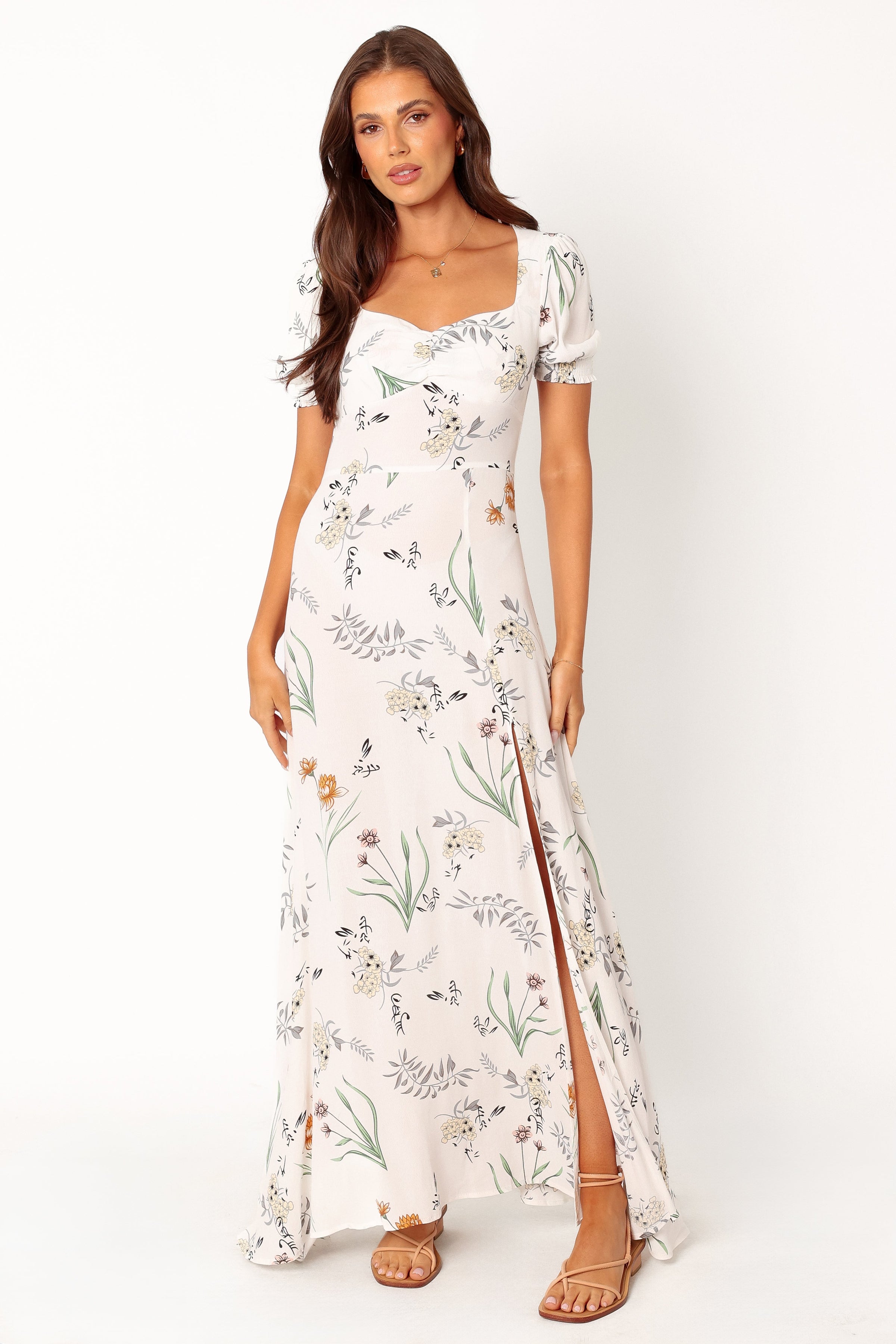 Petal and Pup USA DRESSES Franklin Maxi Dress - White Floral (Hold for Rack)
