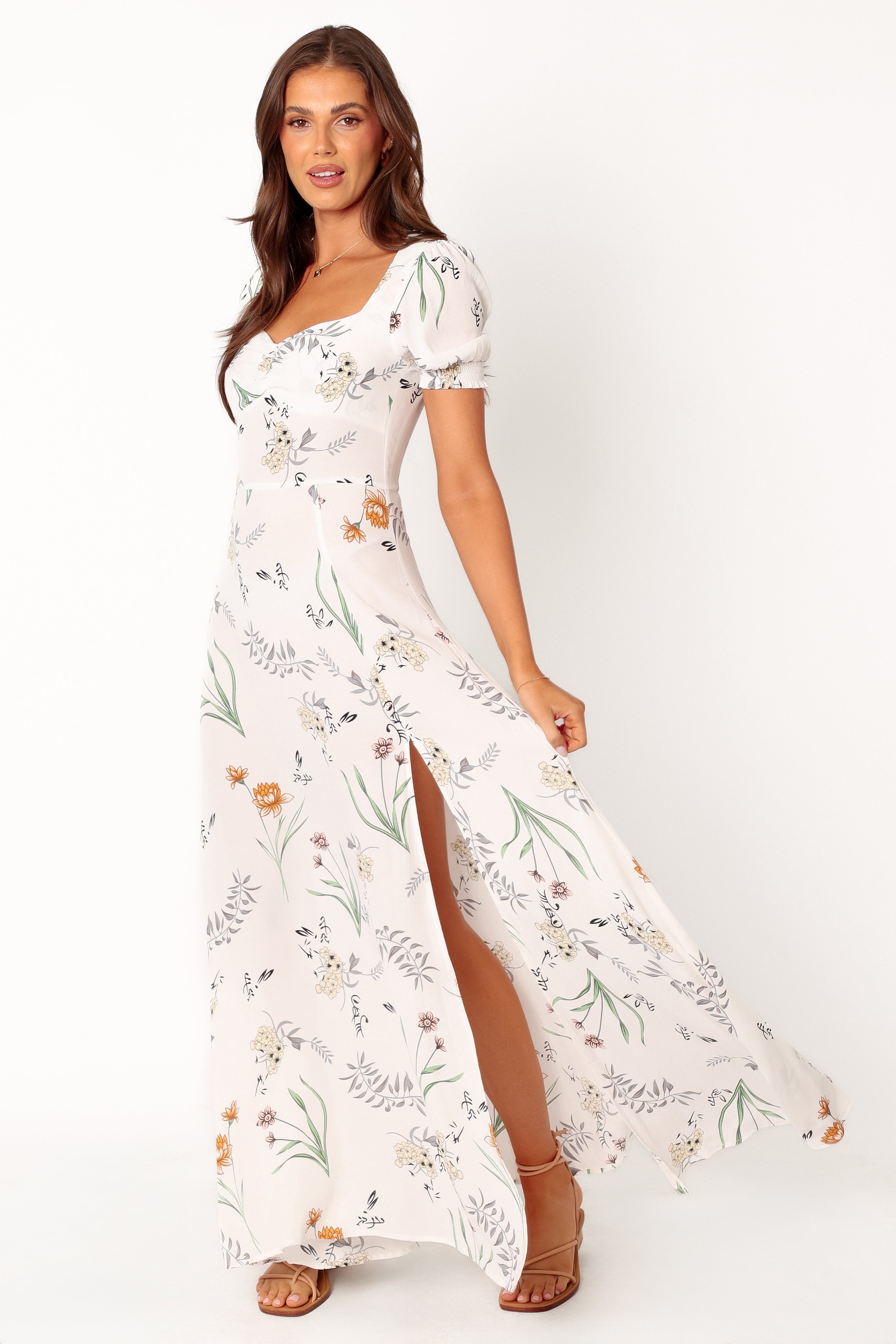 Petal and Pup USA DRESSES Franklin Maxi Dress - White Floral (Hold for Rack)