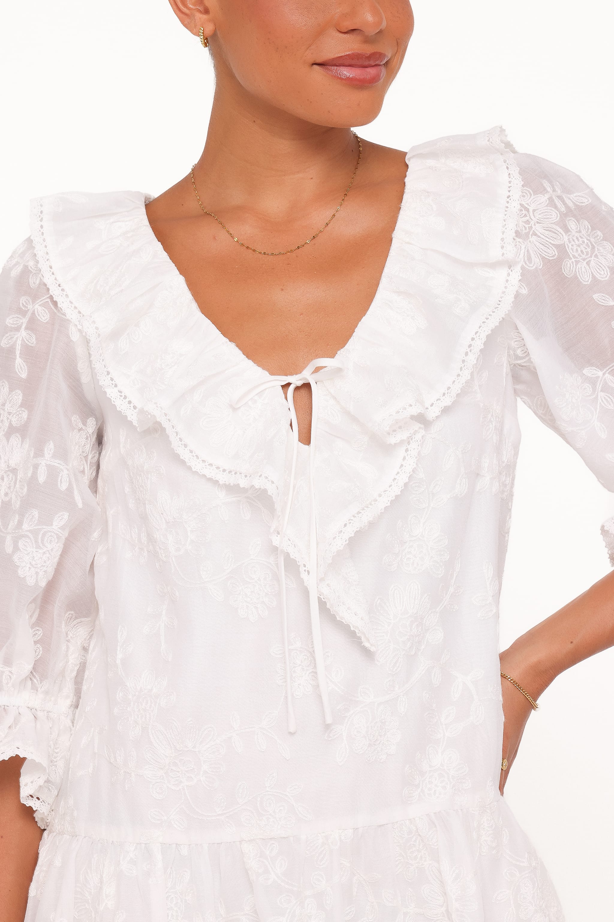 Petal and Pup USA DRESSES Frenchy Mini Dress - White