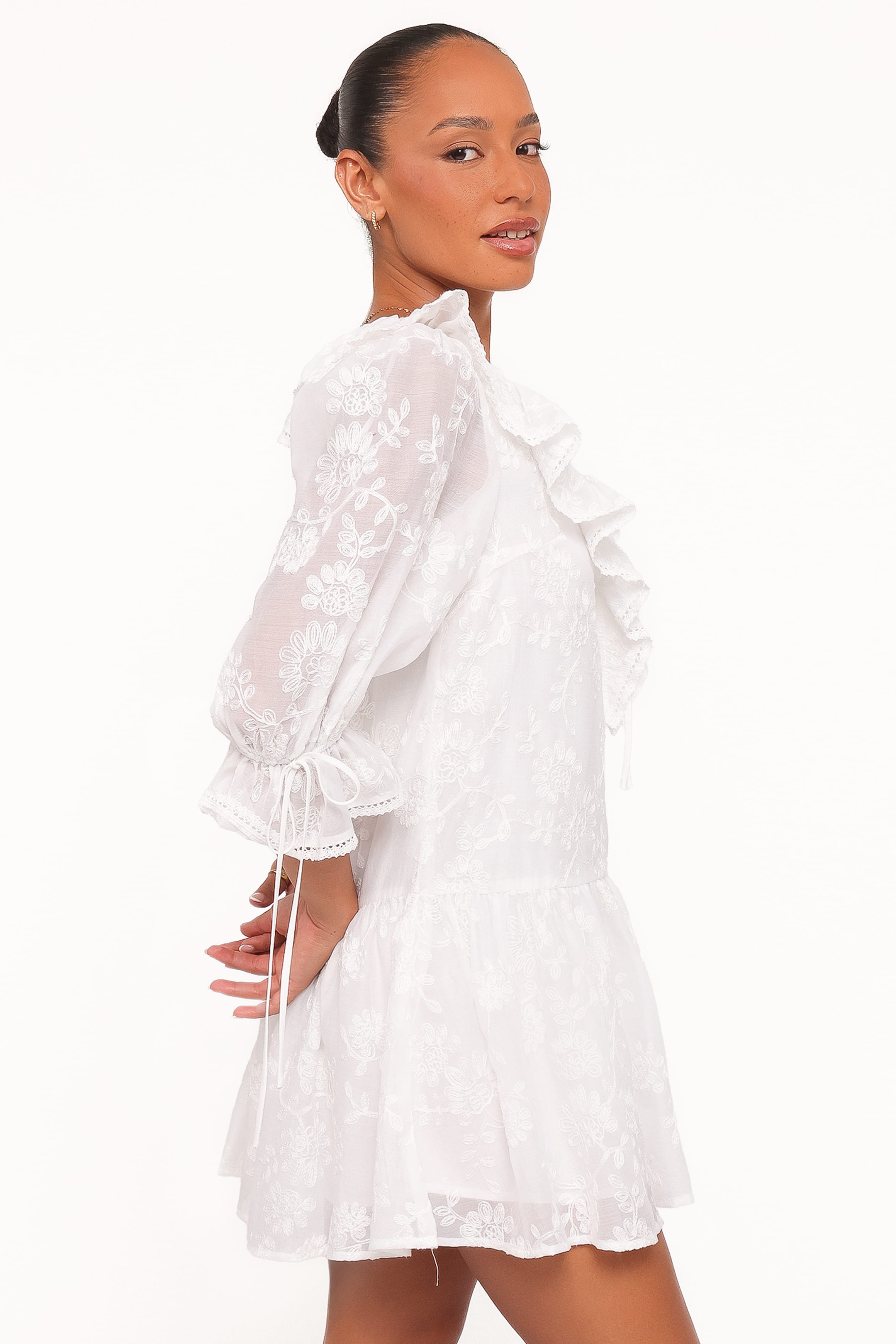 Petal and Pup USA DRESSES Frenchy Mini Dress - White