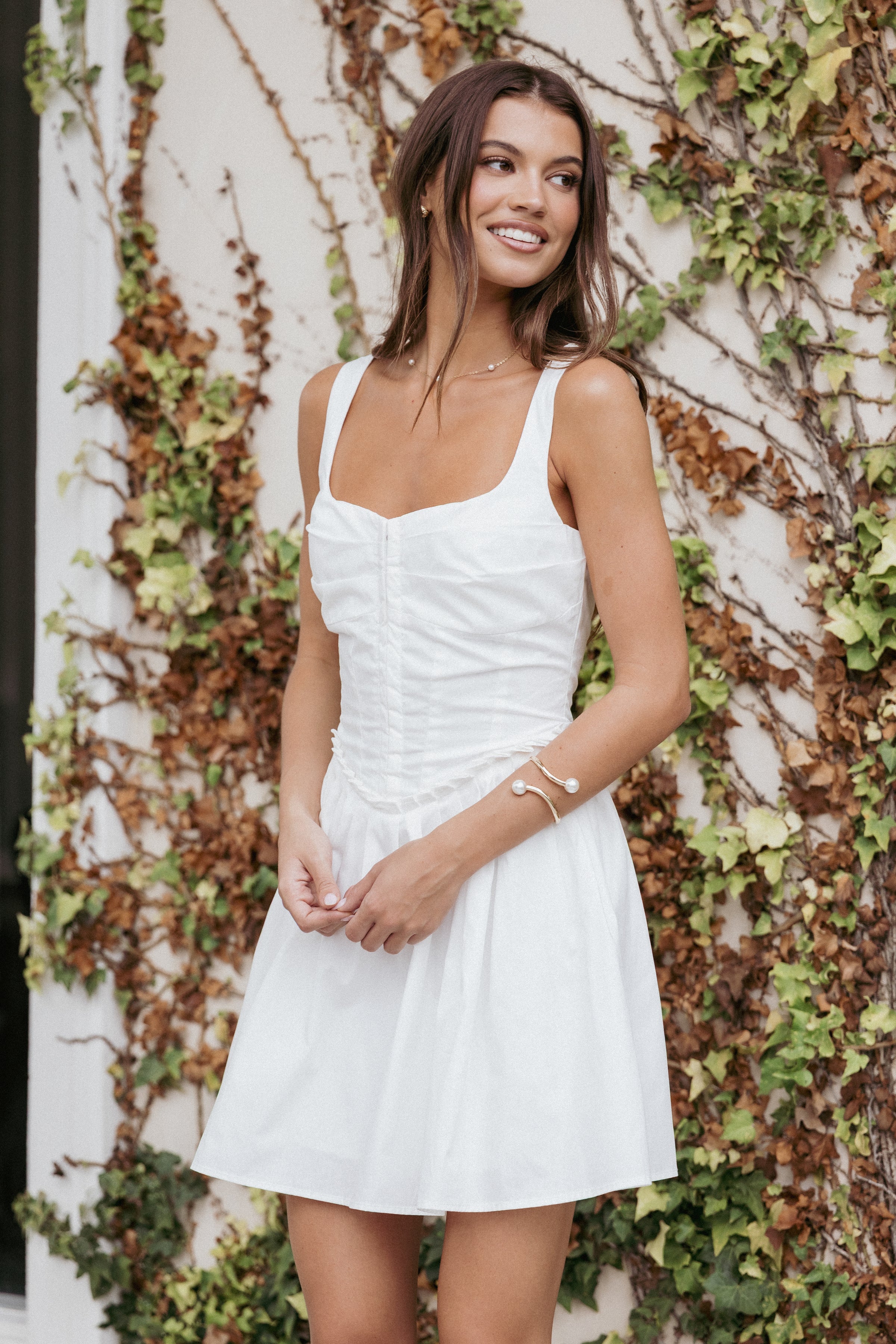 Petal and Pup USA DRESSES Gale Mini Dress - White