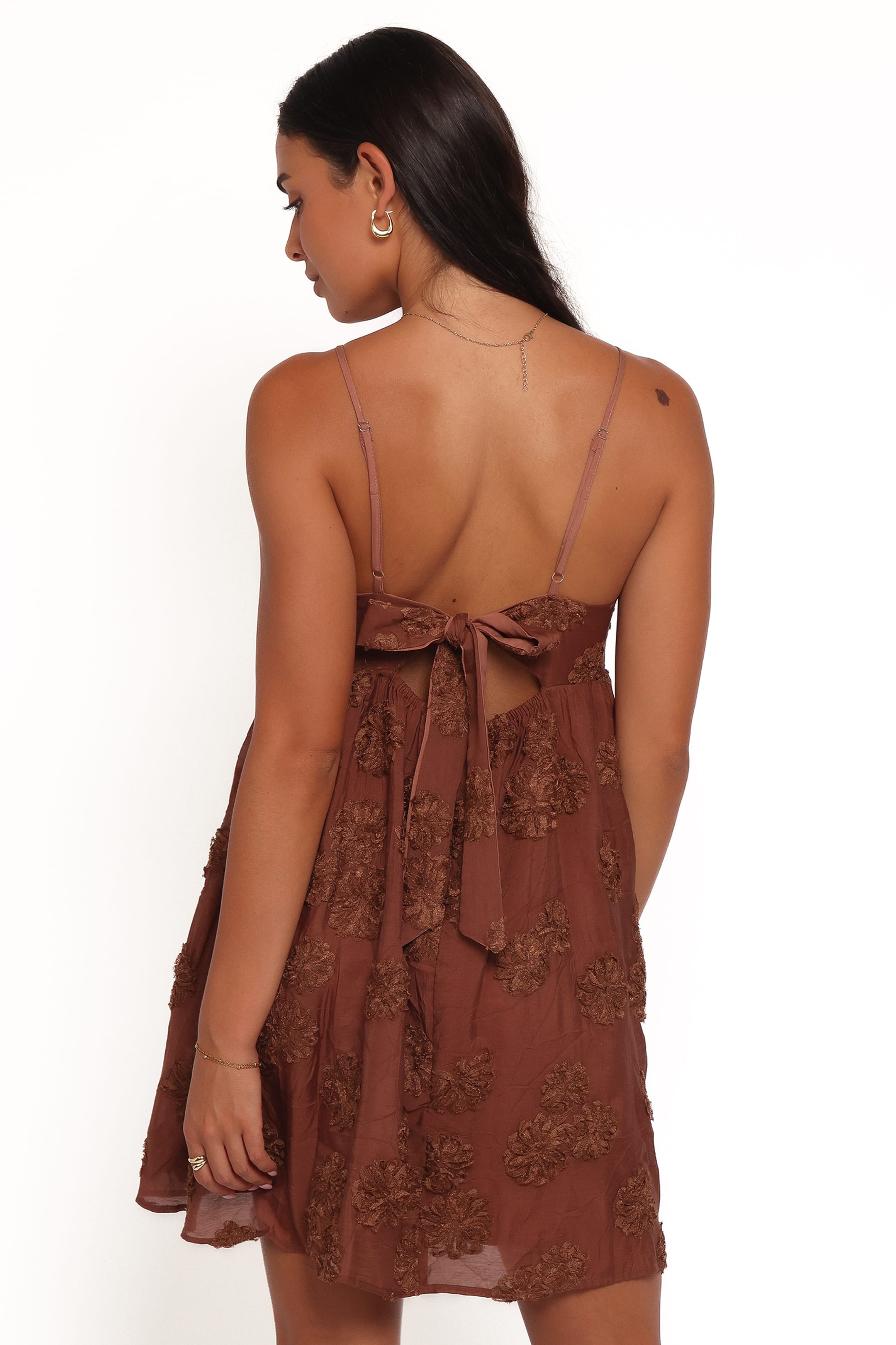 Petal and Pup USA DRESSES Giana Mini Dress - Brown