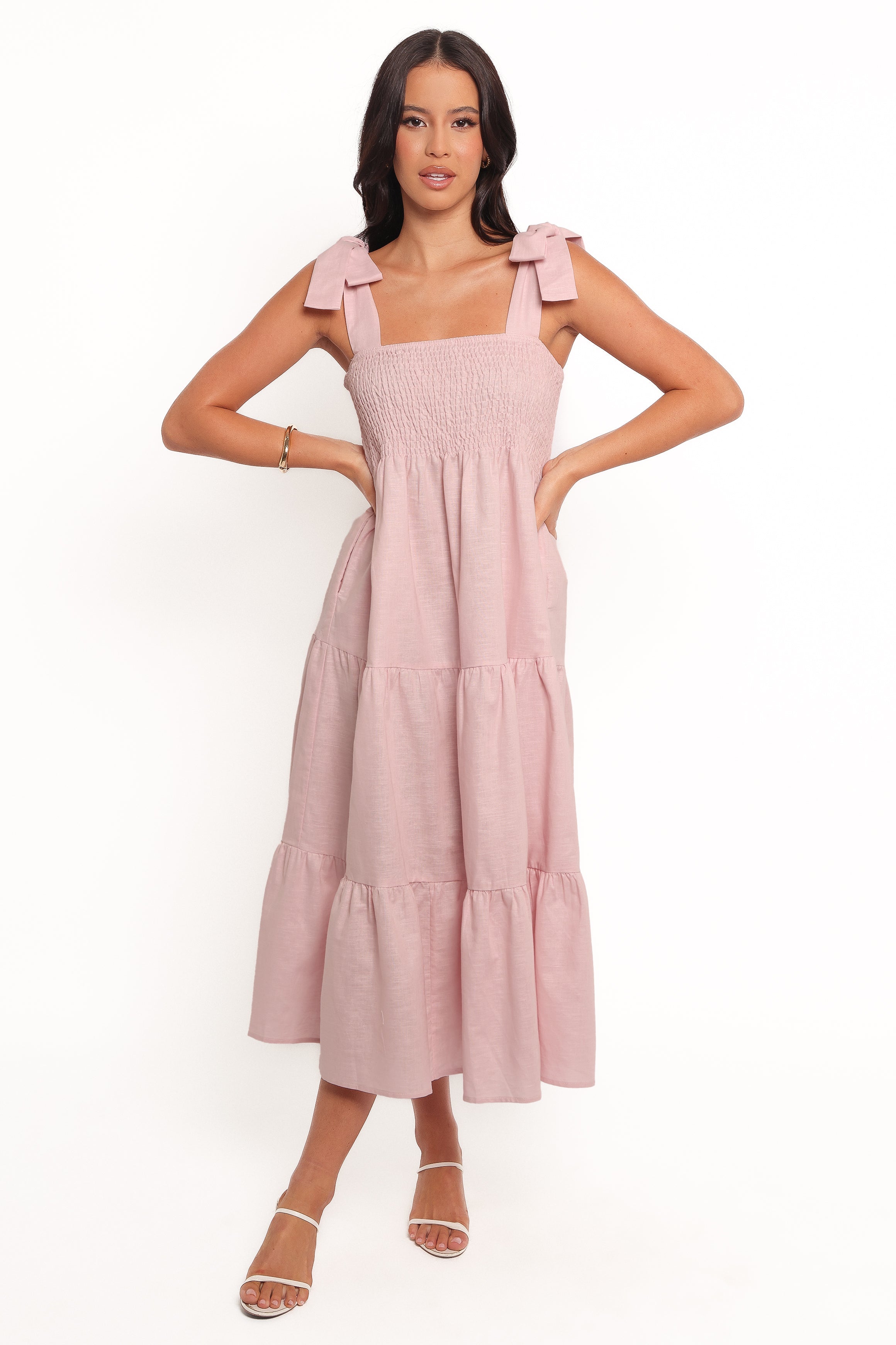 Petal and Pup USA DRESSES Giorgi Midi Dress - Pink