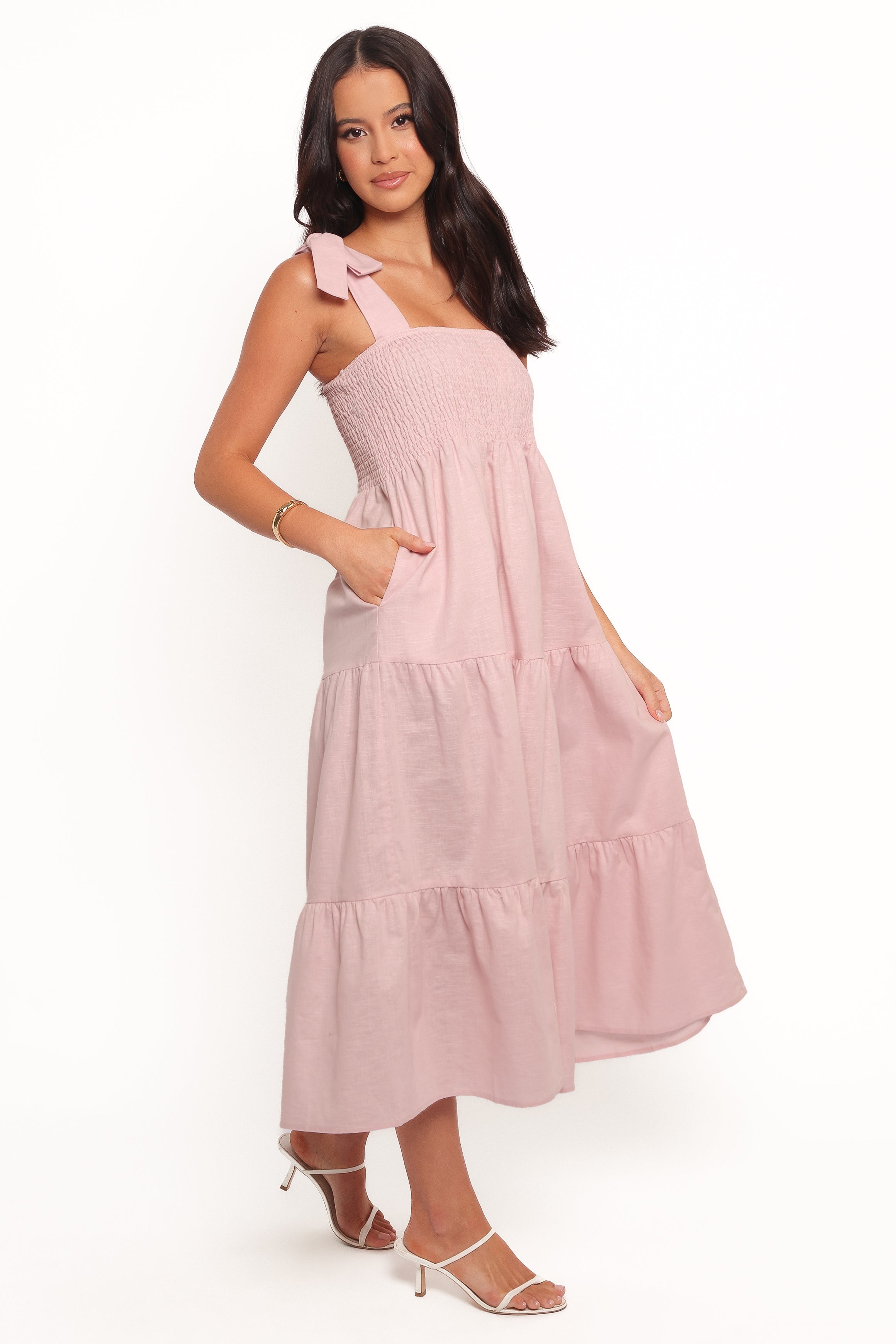 Petal and Pup USA DRESSES Giorgi Midi Dress - Pink