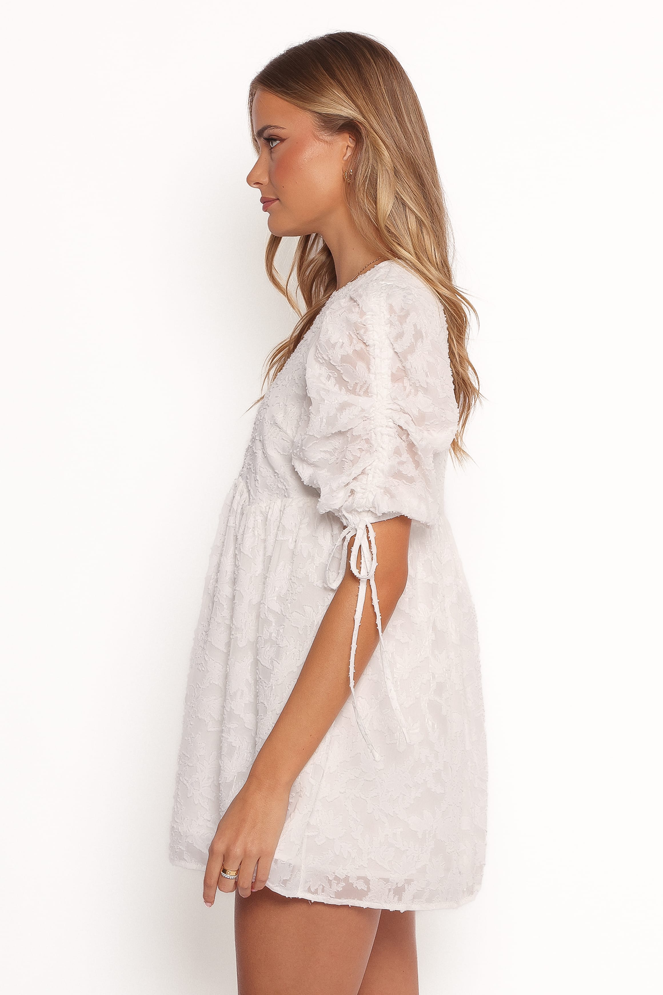 Petal and Pup USA DRESSES Giselle Mini Dress - White Floral (Hold for Rack)