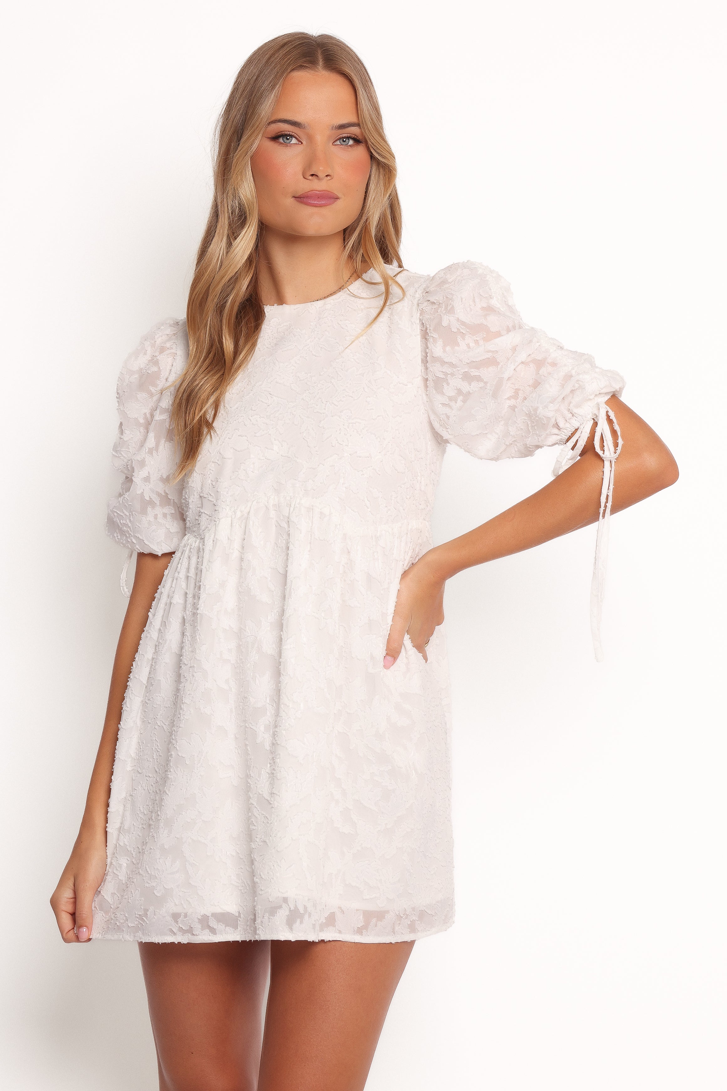 Petal and Pup USA DRESSES Giselle Mini Dress - White Floral (Hold for Rack)