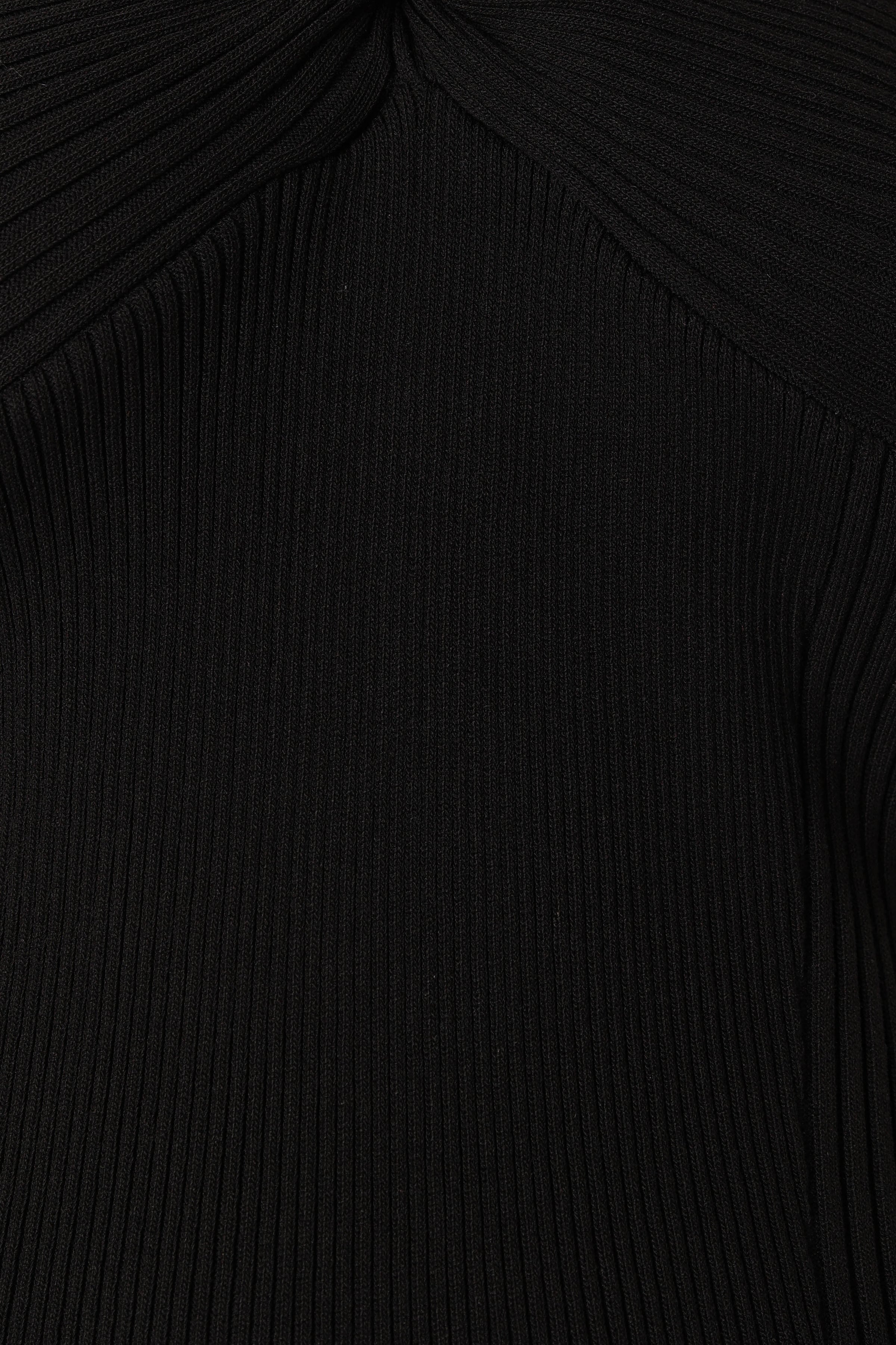 Petal and Pup USA DRESSES Halle One Shoulder Midi Dress - Black