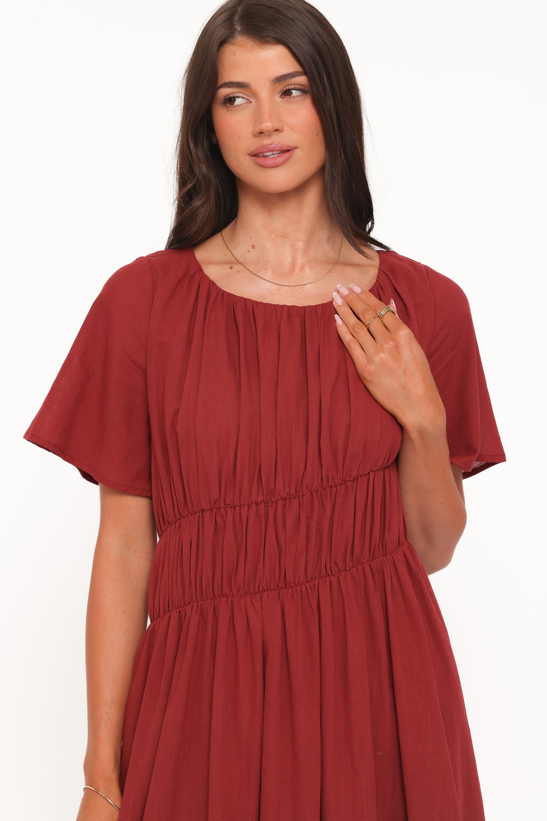Petal and Pup USA DRESSES Harlen Maxi Dress - Deep Red