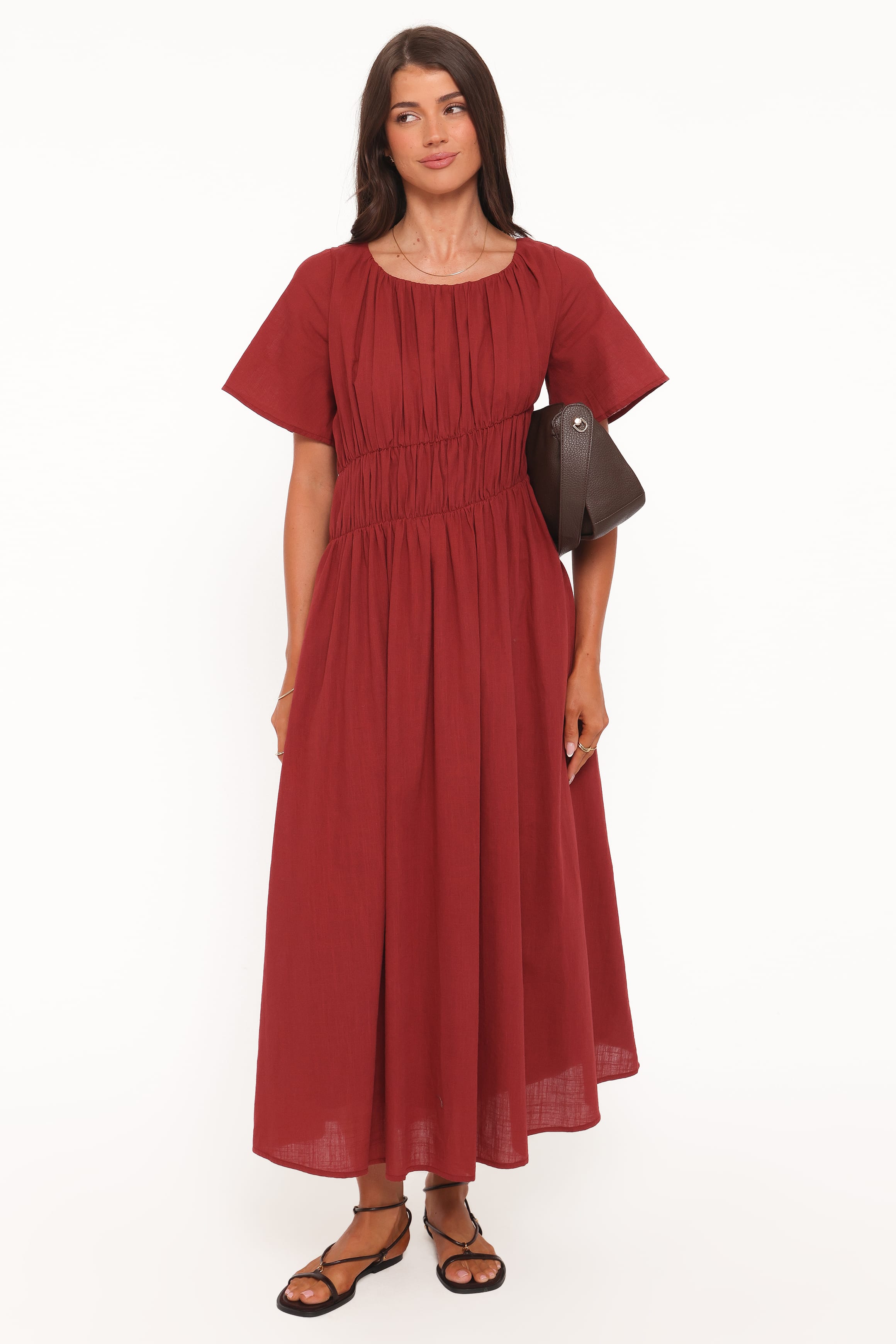 Petal and Pup USA DRESSES Harlen Maxi Dress - Deep Red