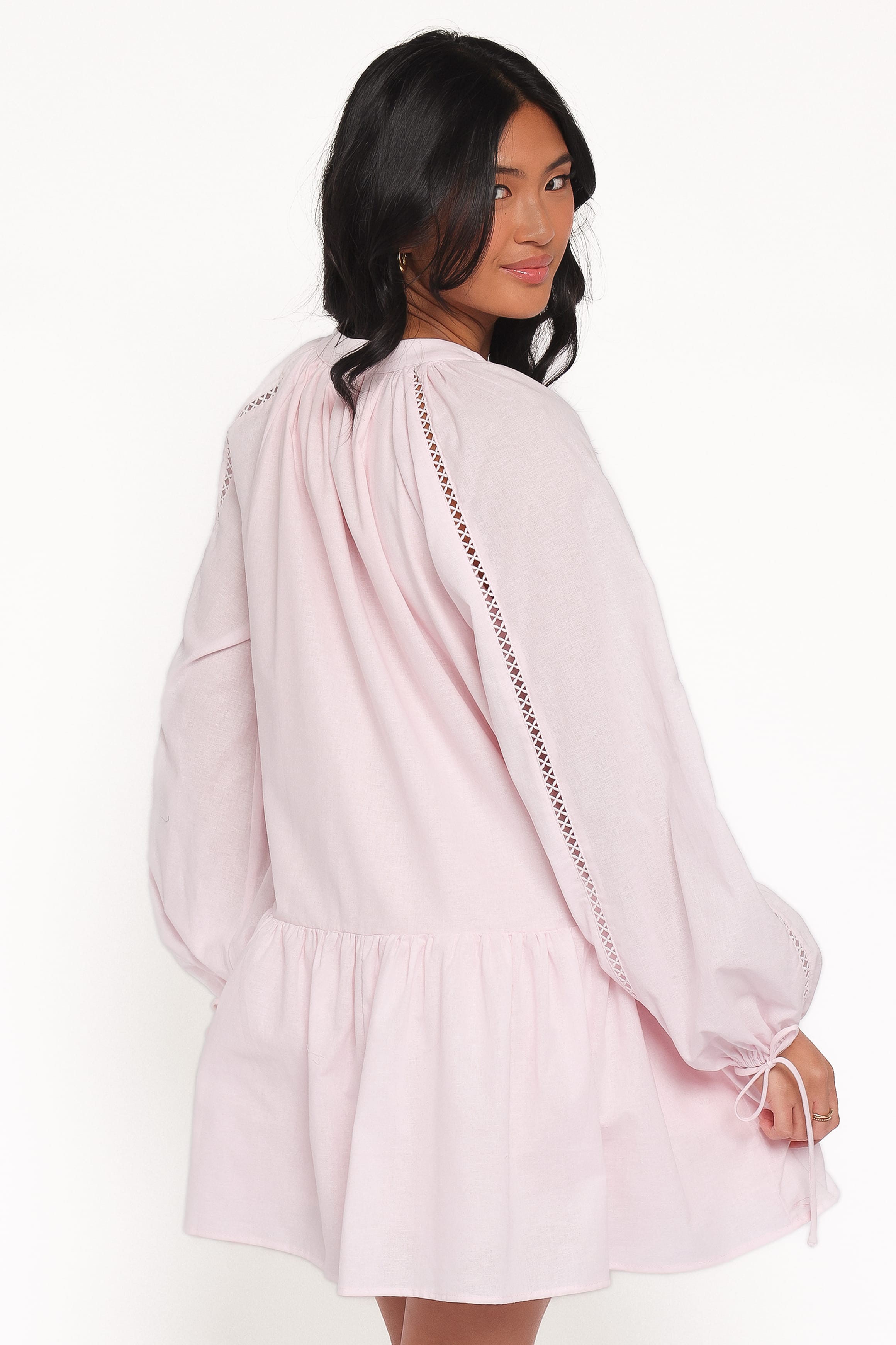 Petal and Pup USA DRESSES Hart Long Sleeve Mini Dress - Pink